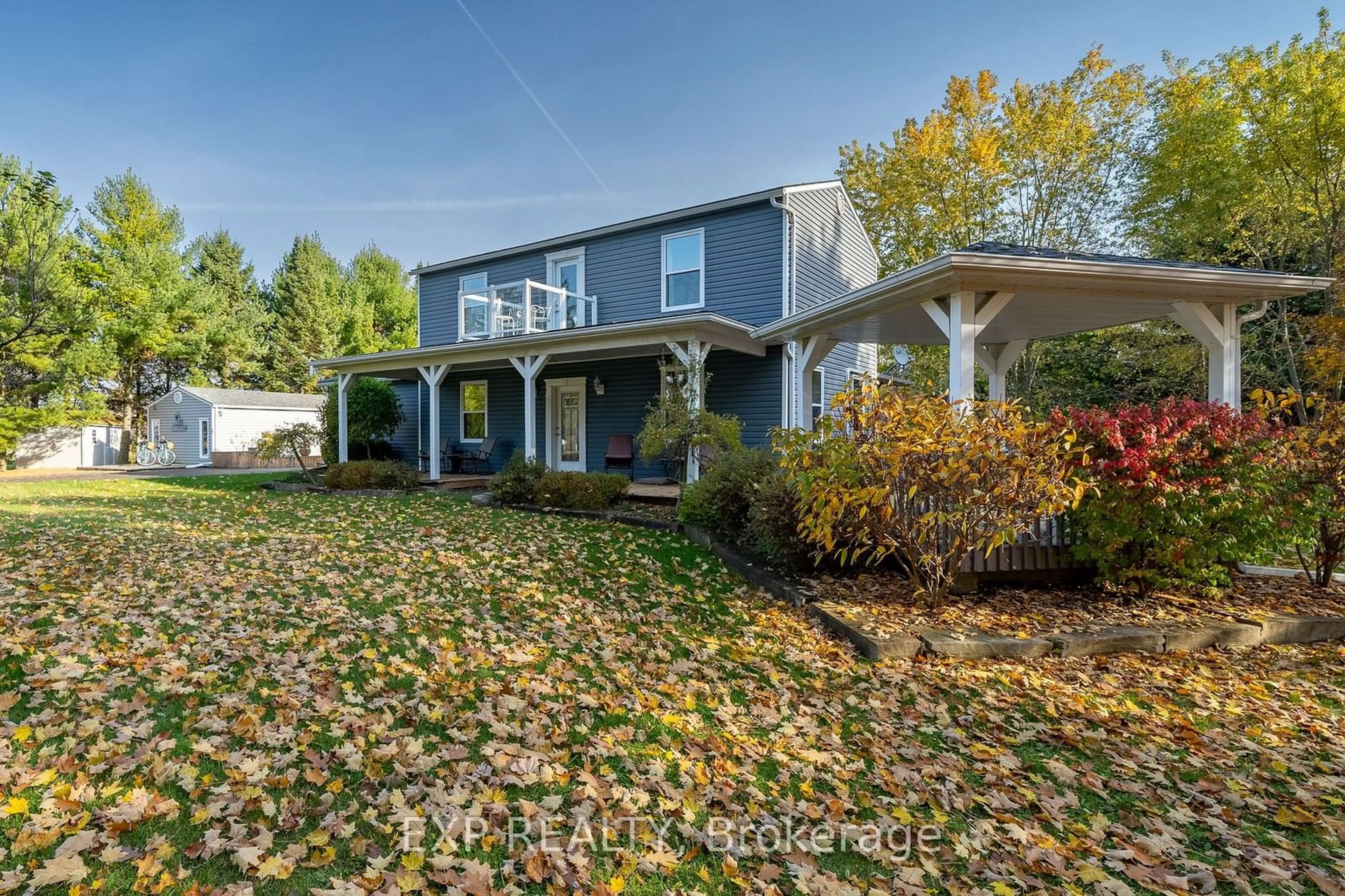 A pic from exterior of the house or condo, the fenced backyard for 17682 Loyalist Pkwy, Prince Edward County Ontario K0K 3L0