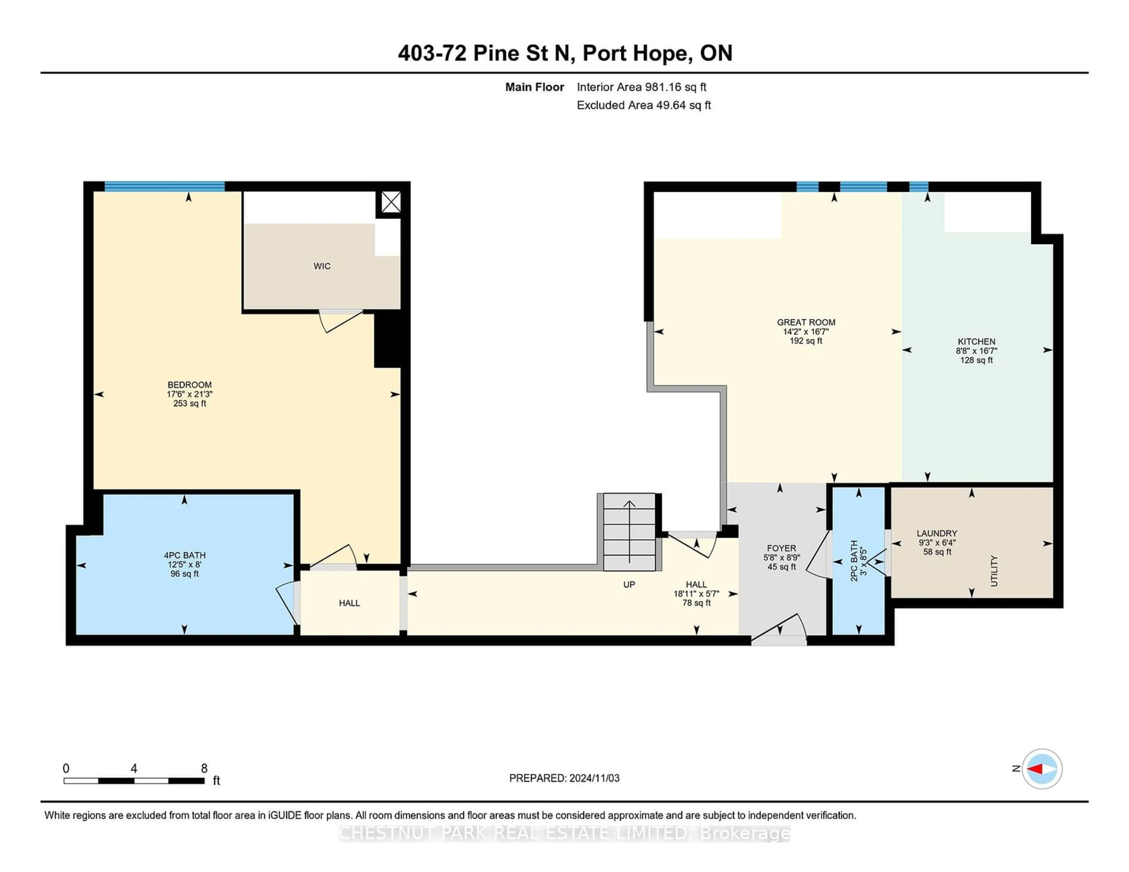 Floor plan for 72 Pine St #403, Port Hope Ontario L1A 3G8