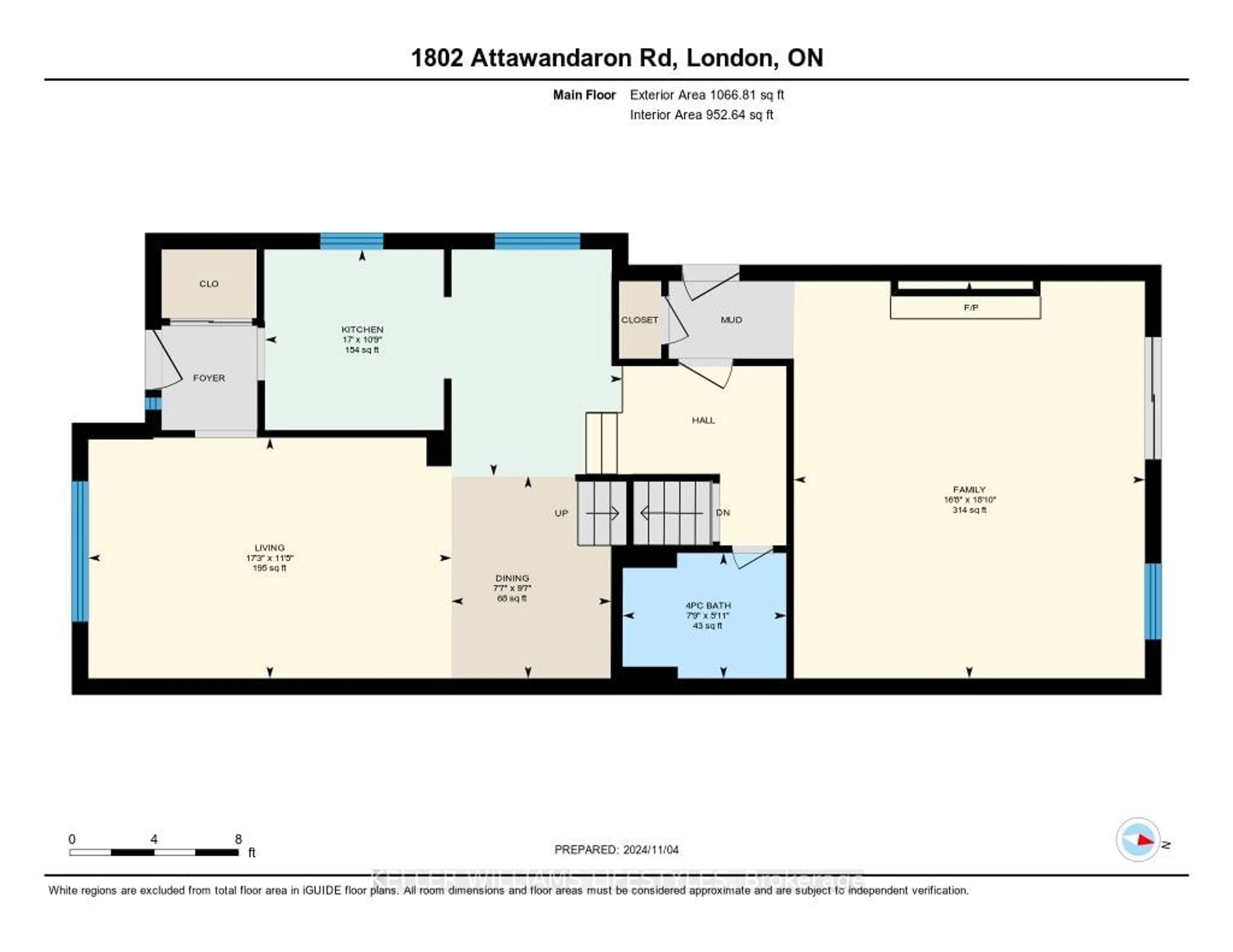 Floor plan for 1802 Attawandaron Rd, London Ontario N6G 3N1