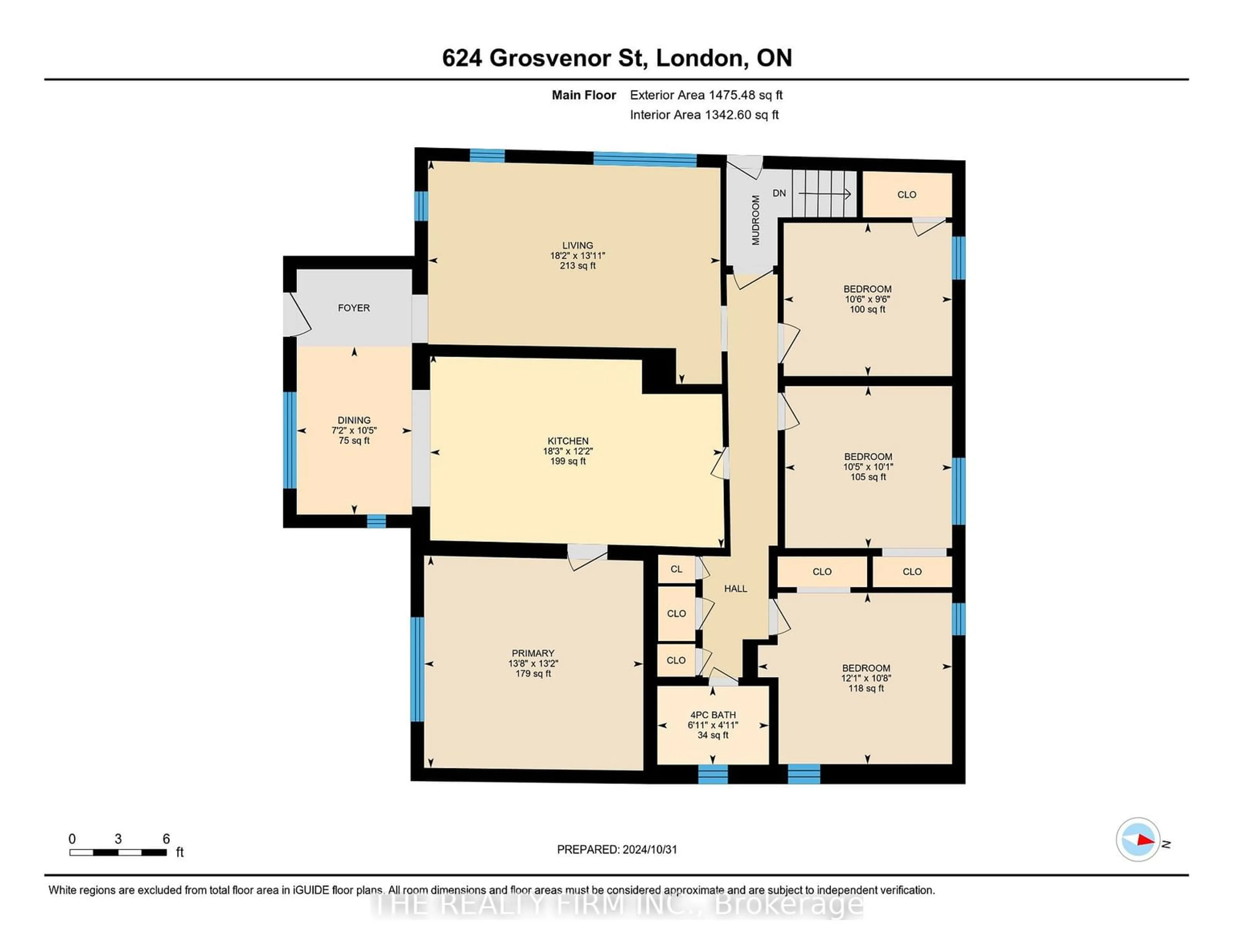 Floor plan for 624 Grosvenor St, London Ontario N5Y 3T4