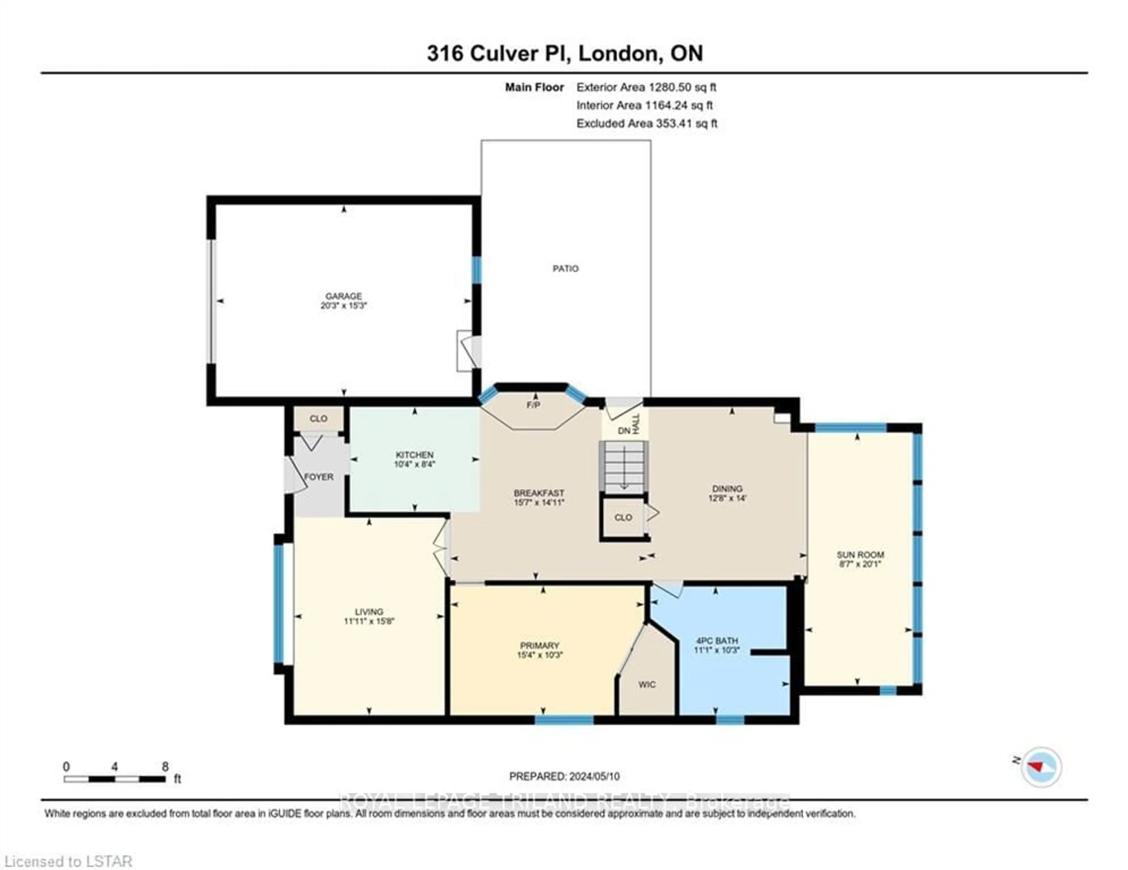 Floor plan for 316 Culver Pl, London Ontario N5V 3H3