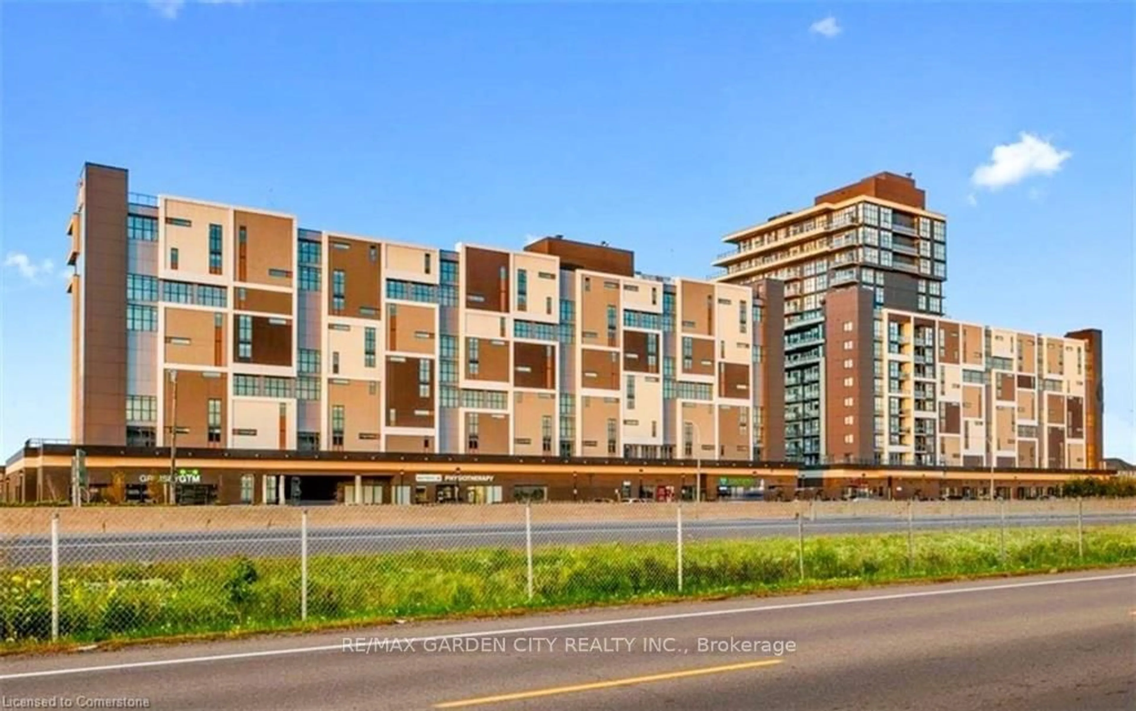 A pic from exterior of the house or condo, the view of city buildings for 560 North Service Rd #304, Grimsby Ontario L3M 4E8