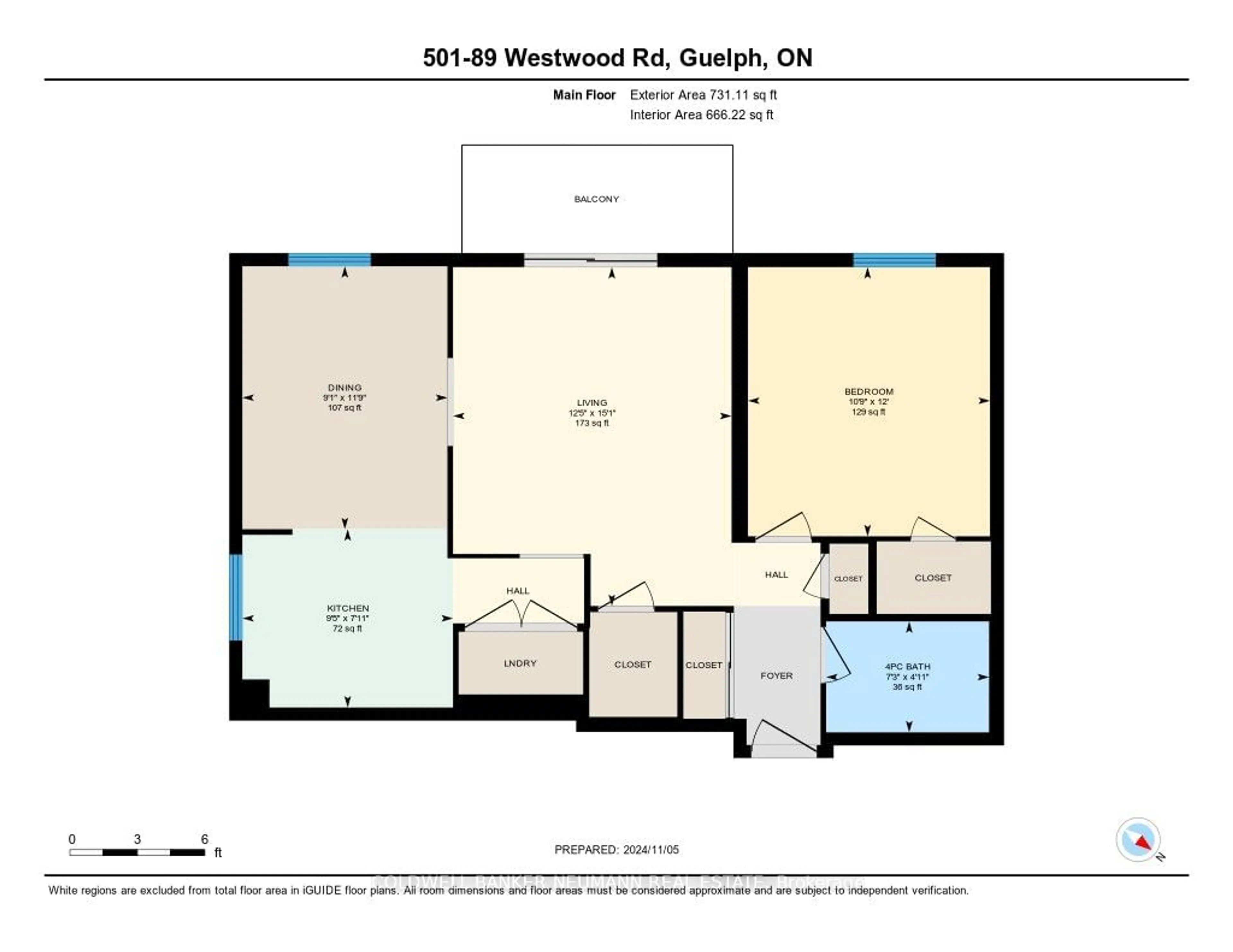 Floor plan for 89 Westwood Rd #501, Guelph Ontario N1H 7J6