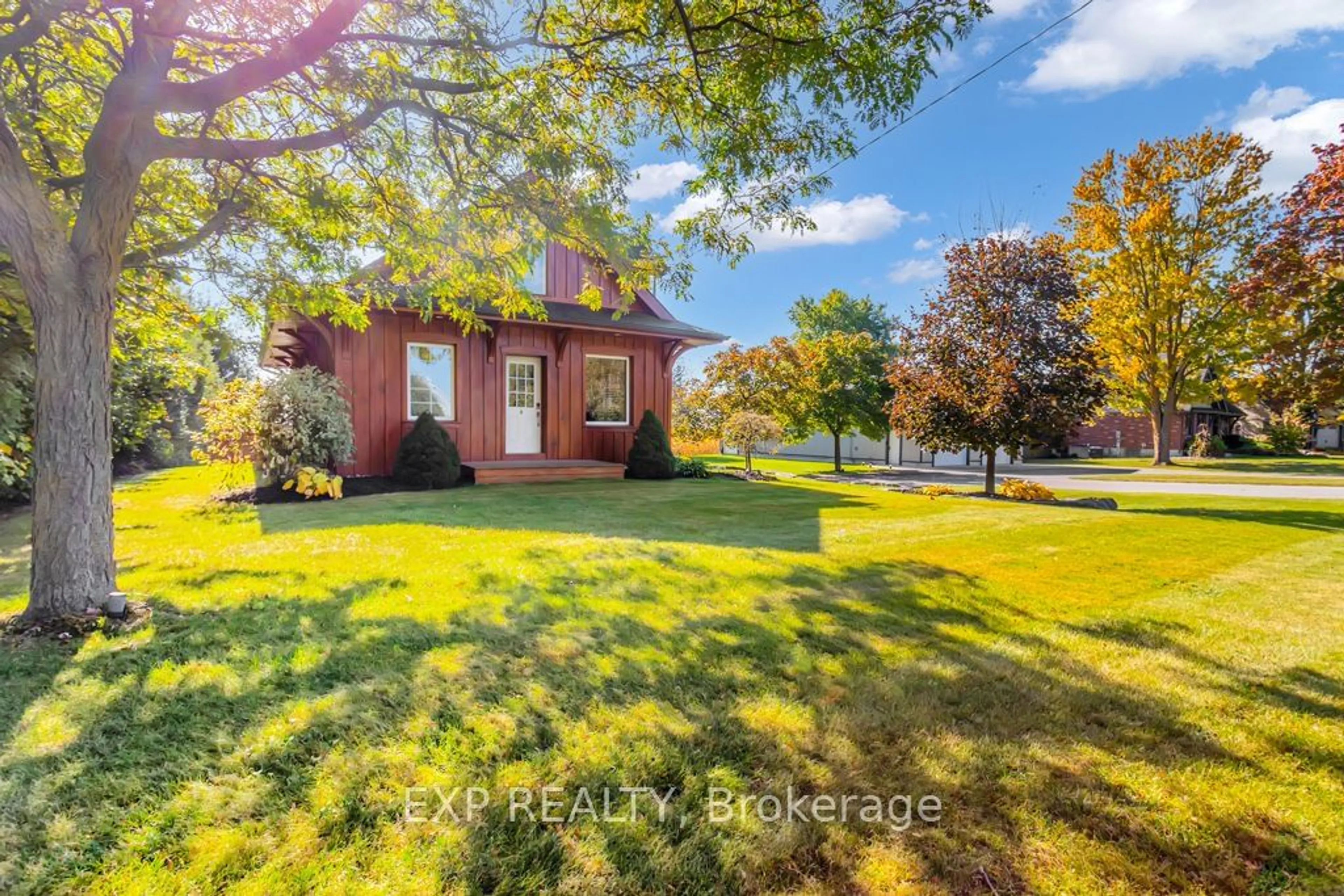 A pic from exterior of the house or condo, the fenced backyard for 325602 Norwich Rd, Norwich Ontario N0J 1P0