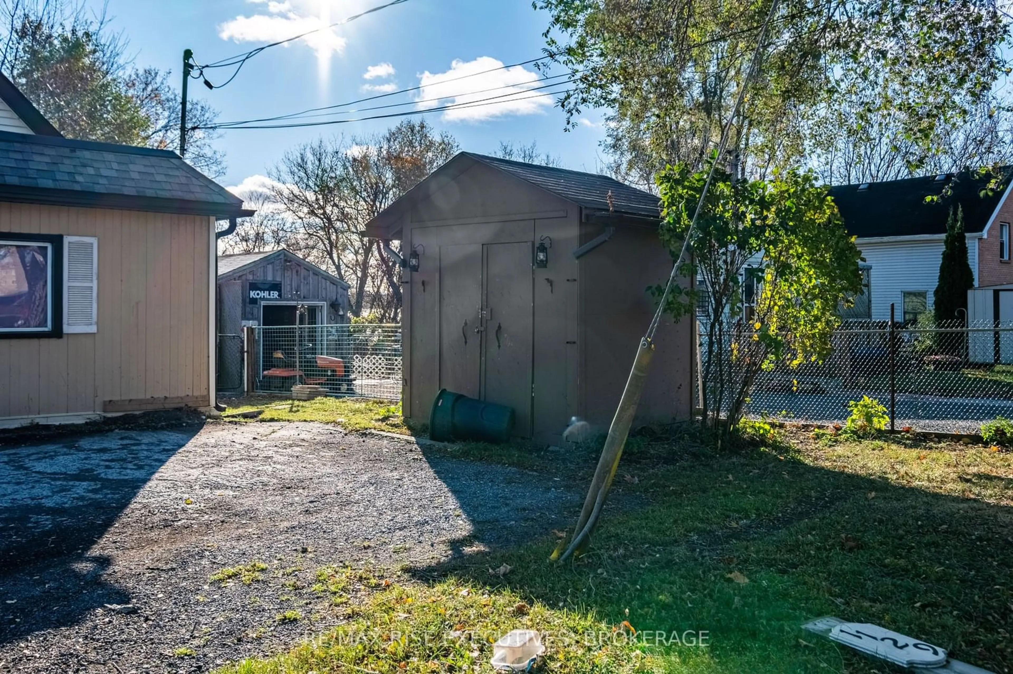 Patio, the fenced backyard for 1129 Montreal St, Kingston Ontario K7K 3K6