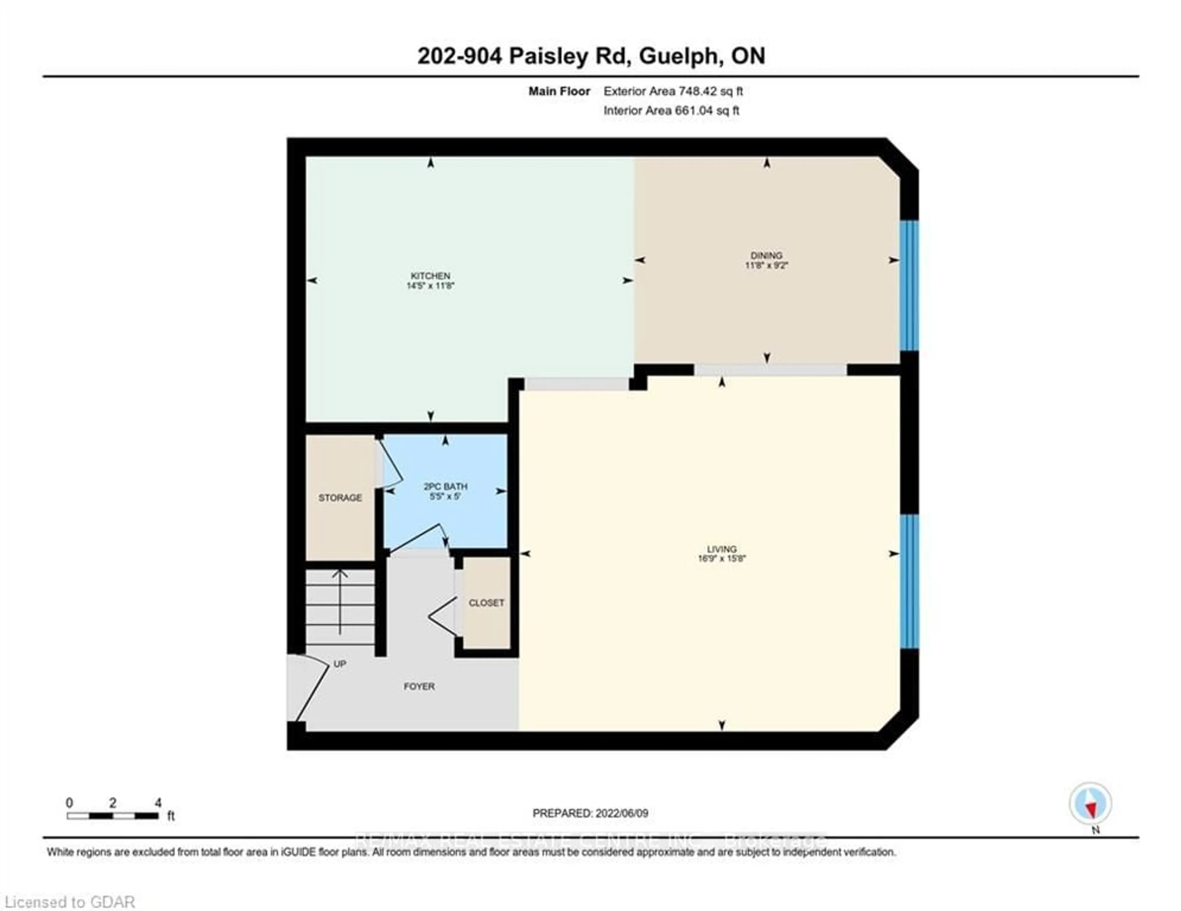 Floor plan for 904 Paisley Rd #202, Guelph Ontario N1K 0C6