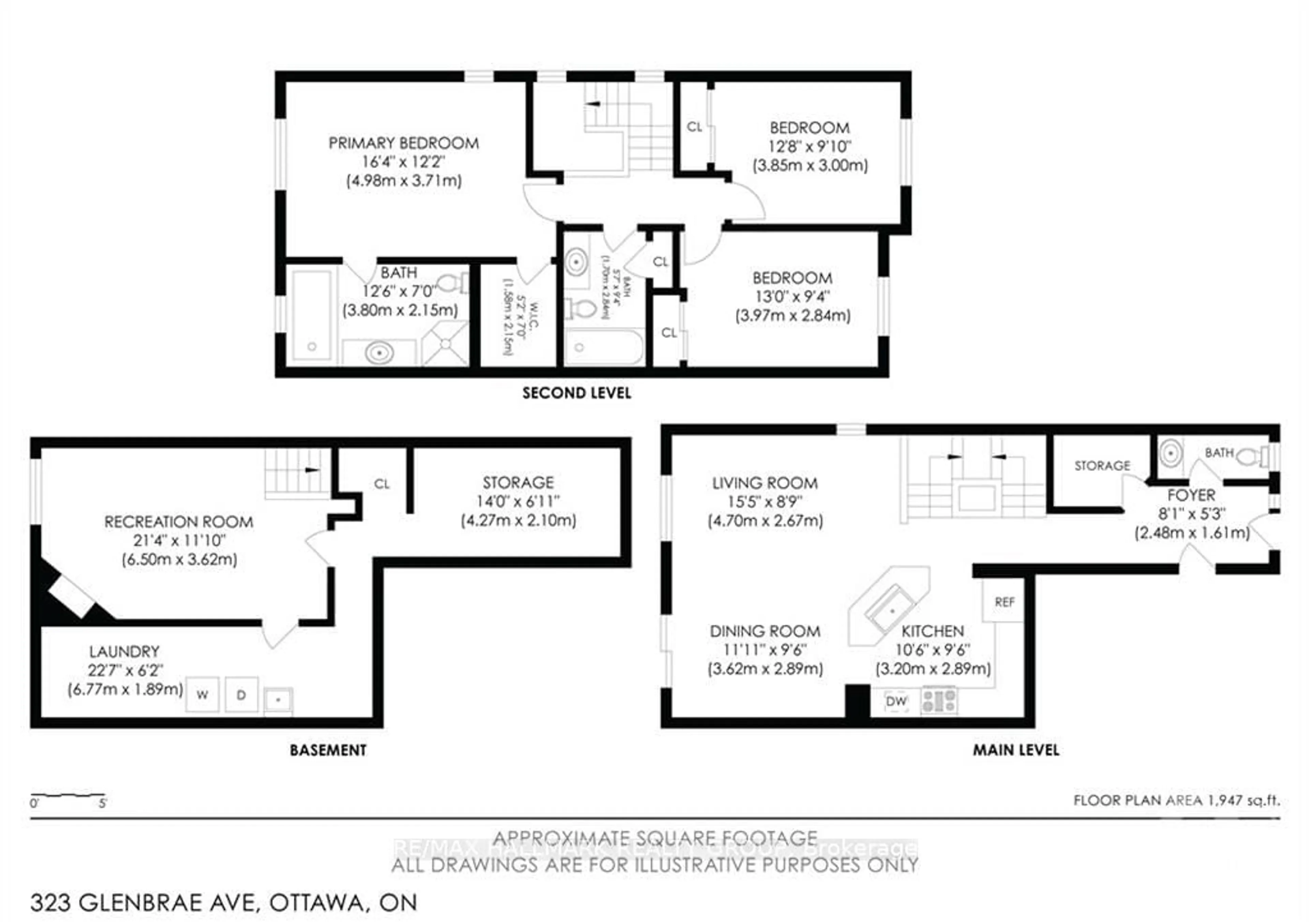 Floor plan for 323 GLENBRAE Ave, Kanata Ontario K2W 0B9