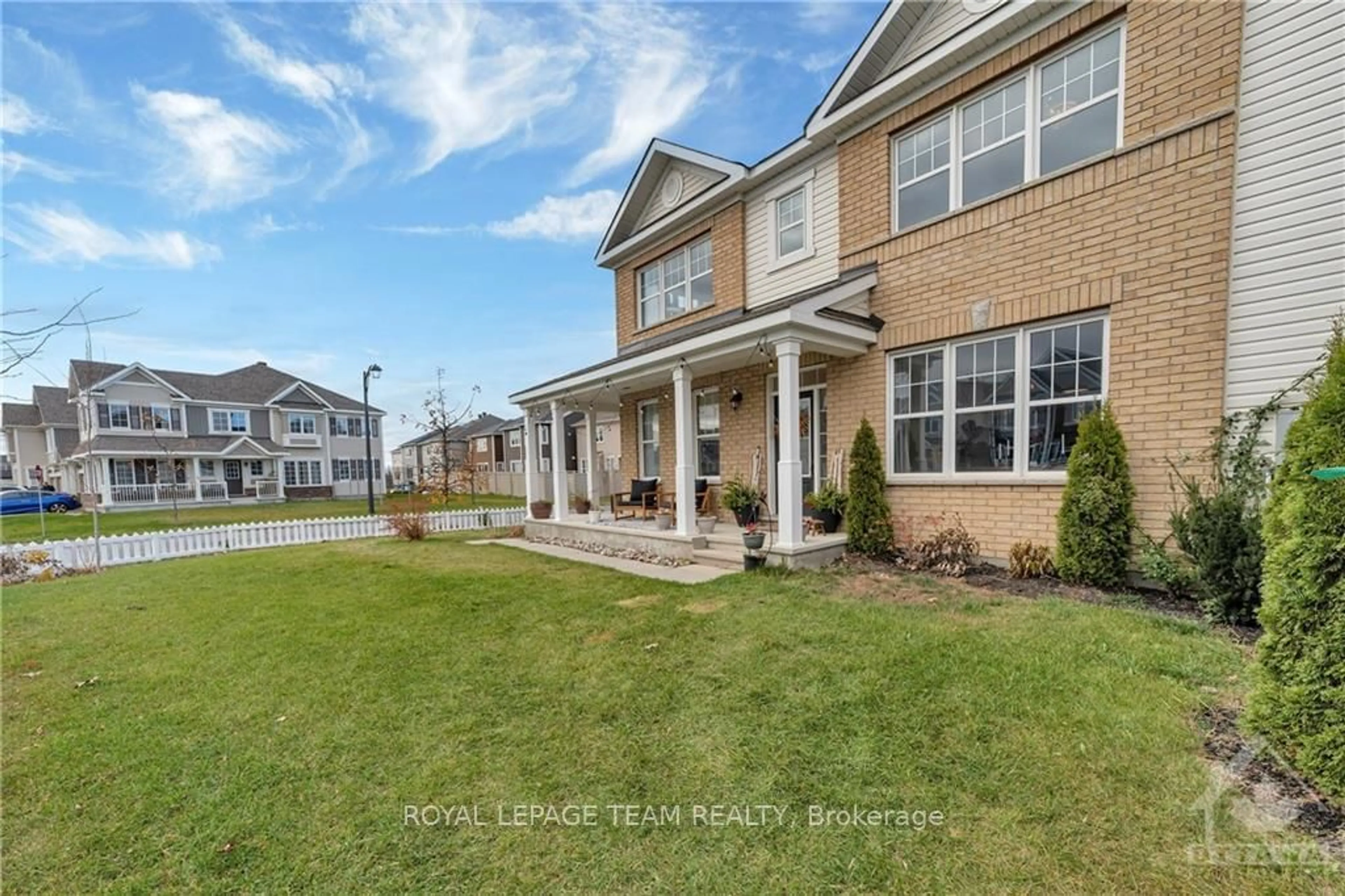 Frontside or backside of a home, the street view for 100 BURBOT St, Barrhaven Ontario K2J 6J7