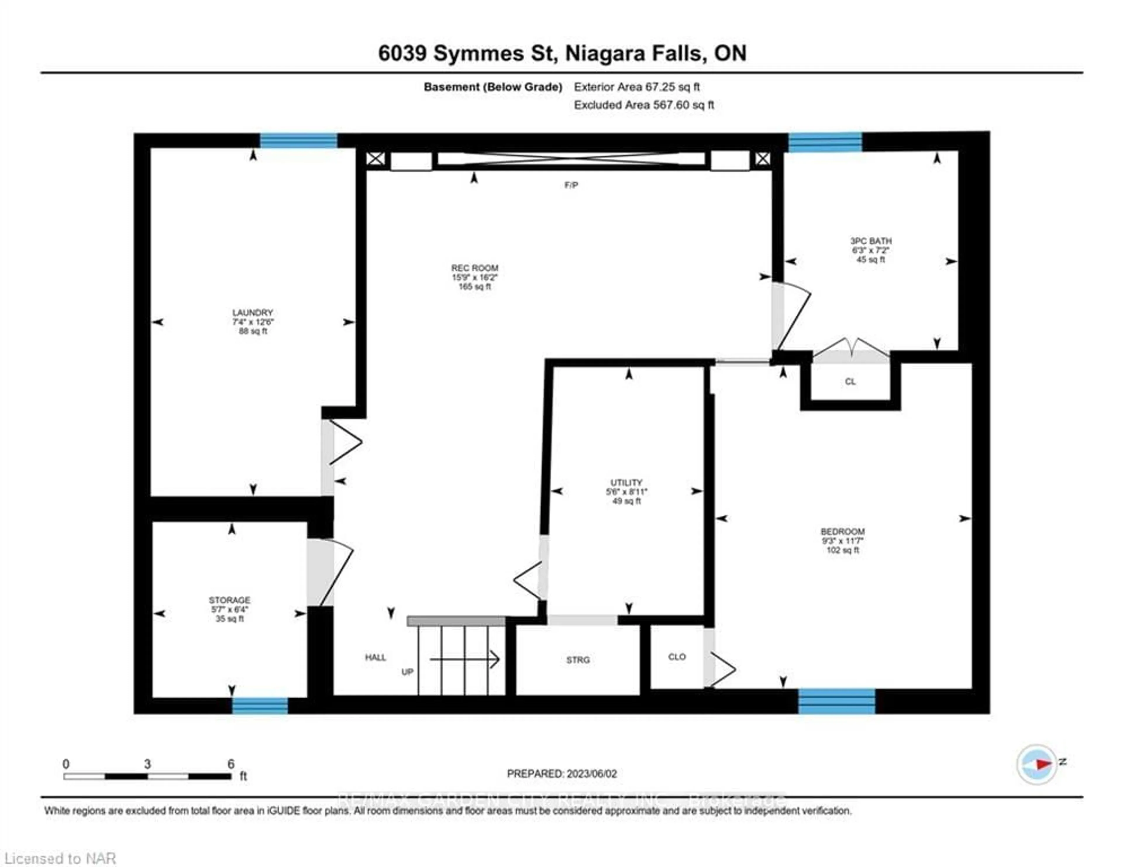 Floor plan for 6039 SYMMES St, Niagara Falls Ontario L2G 2G6