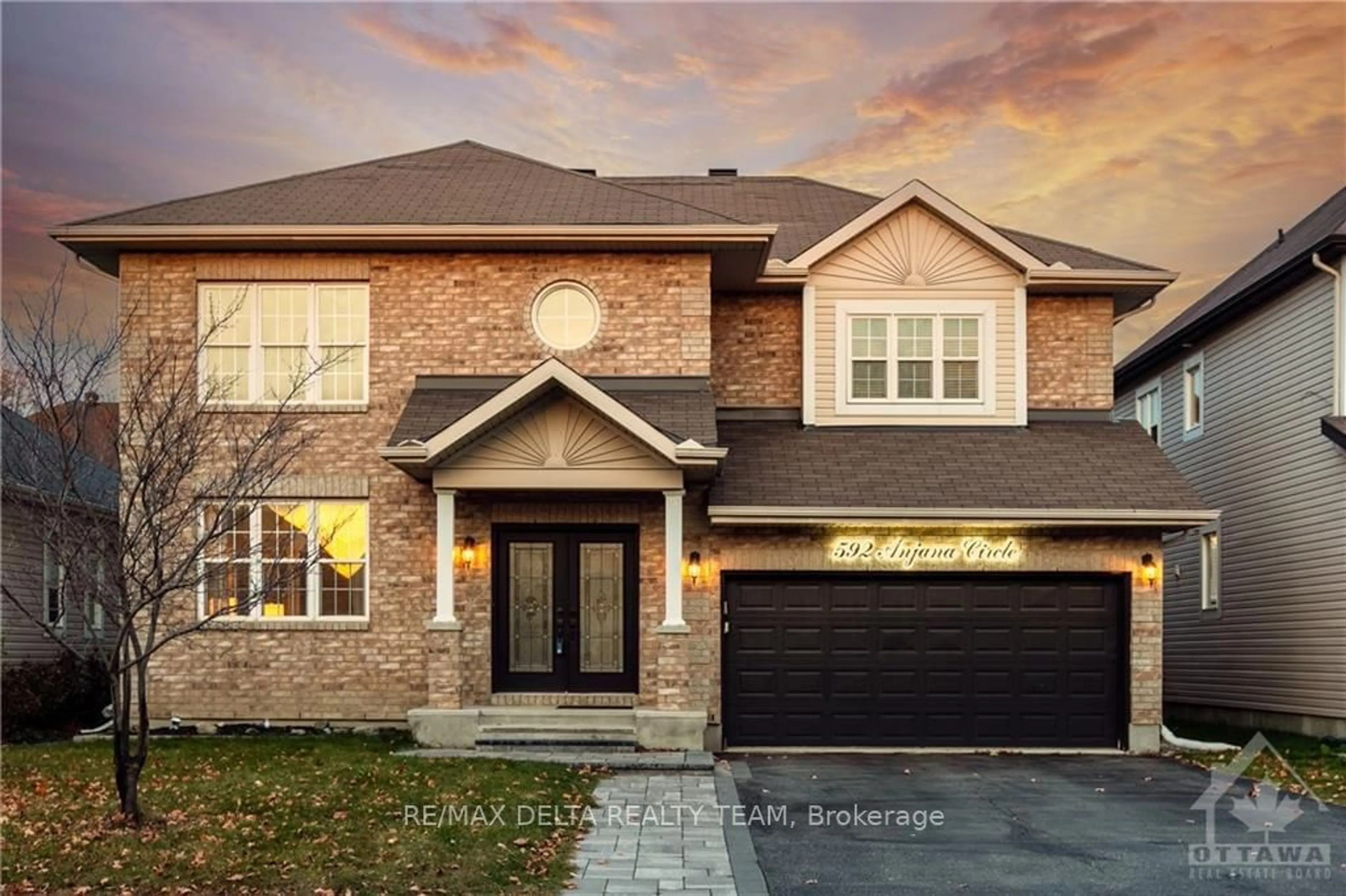 Home with brick exterior material for 592 ANJANA Circ, Barrhaven Ontario K2J 0C9