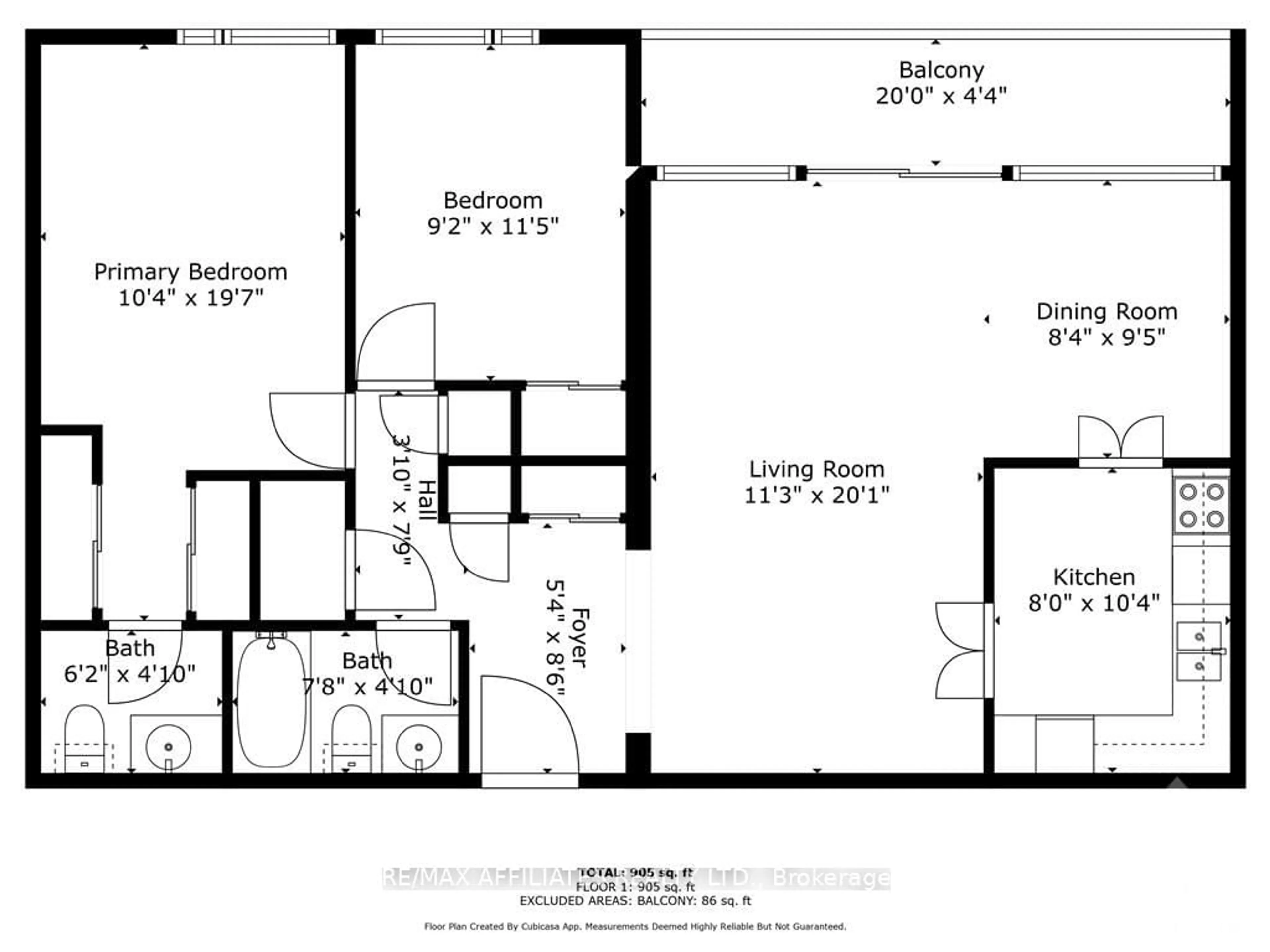 Floor plan for 265 POULIN Ave #605, Britannia - Lincoln Heights and Area Ontario K2B 7Y8