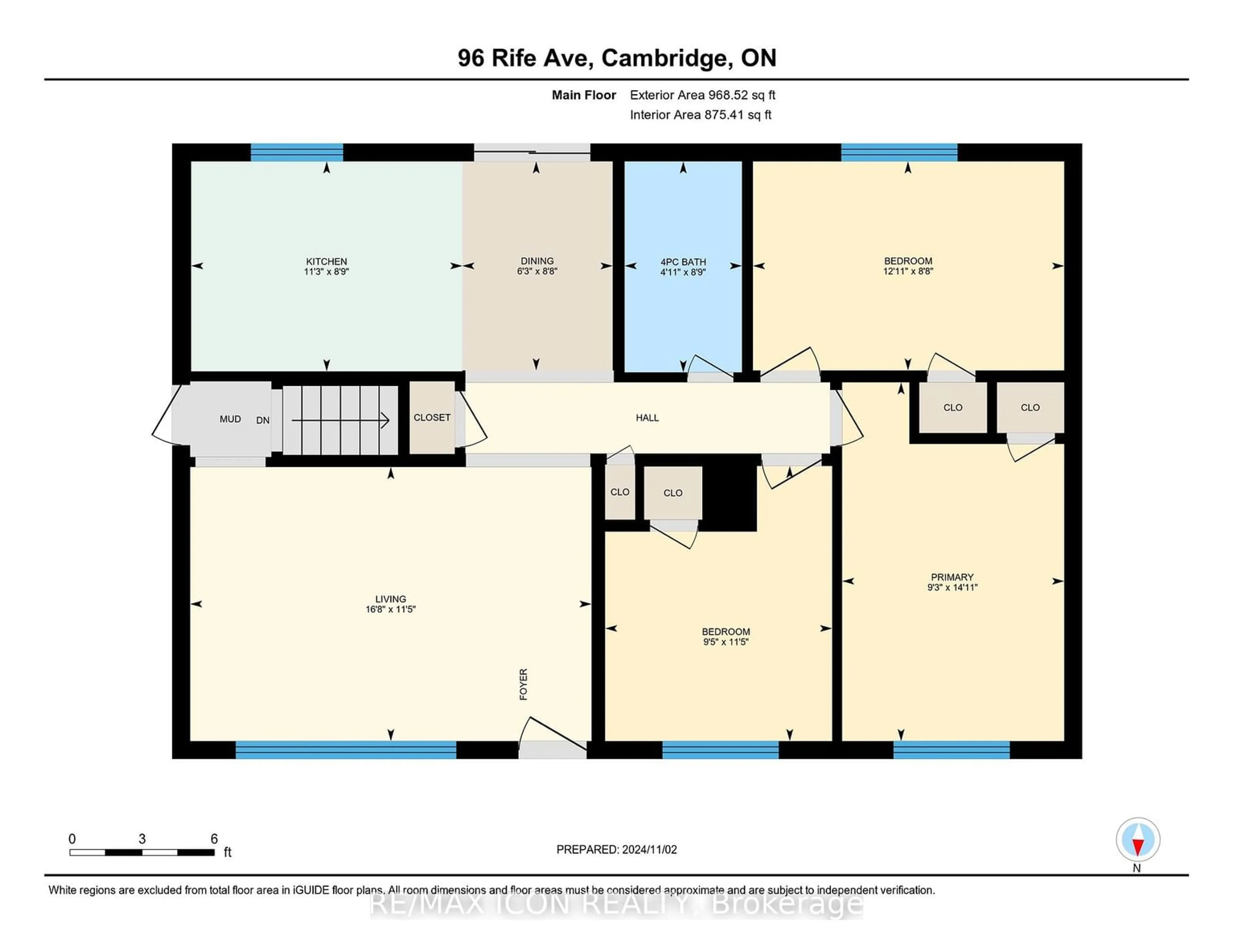 Floor plan for 96 Rife Ave, Cambridge Ontario N3C 2G7