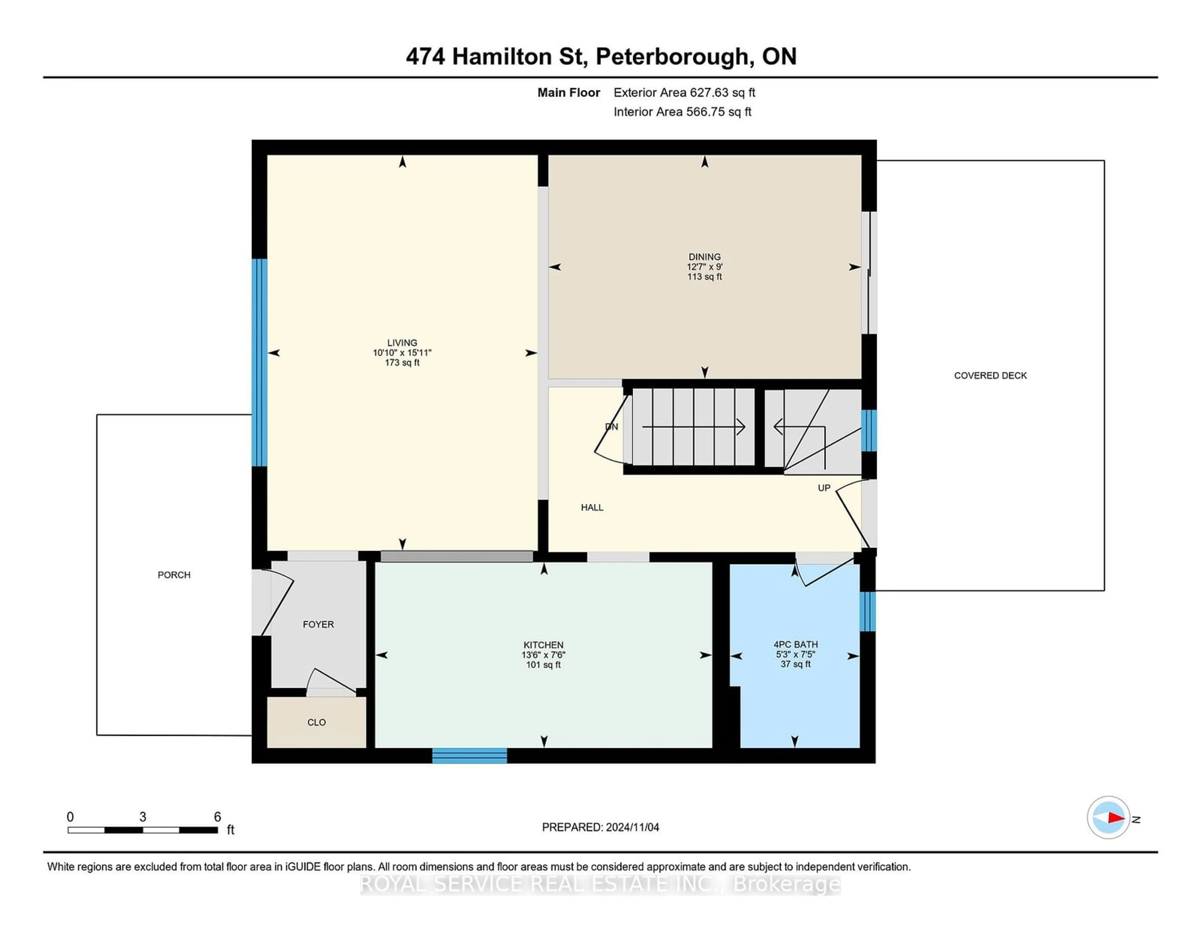 Floor plan for 474 Hamilton St, Peterborough Ontario K9J 4B9