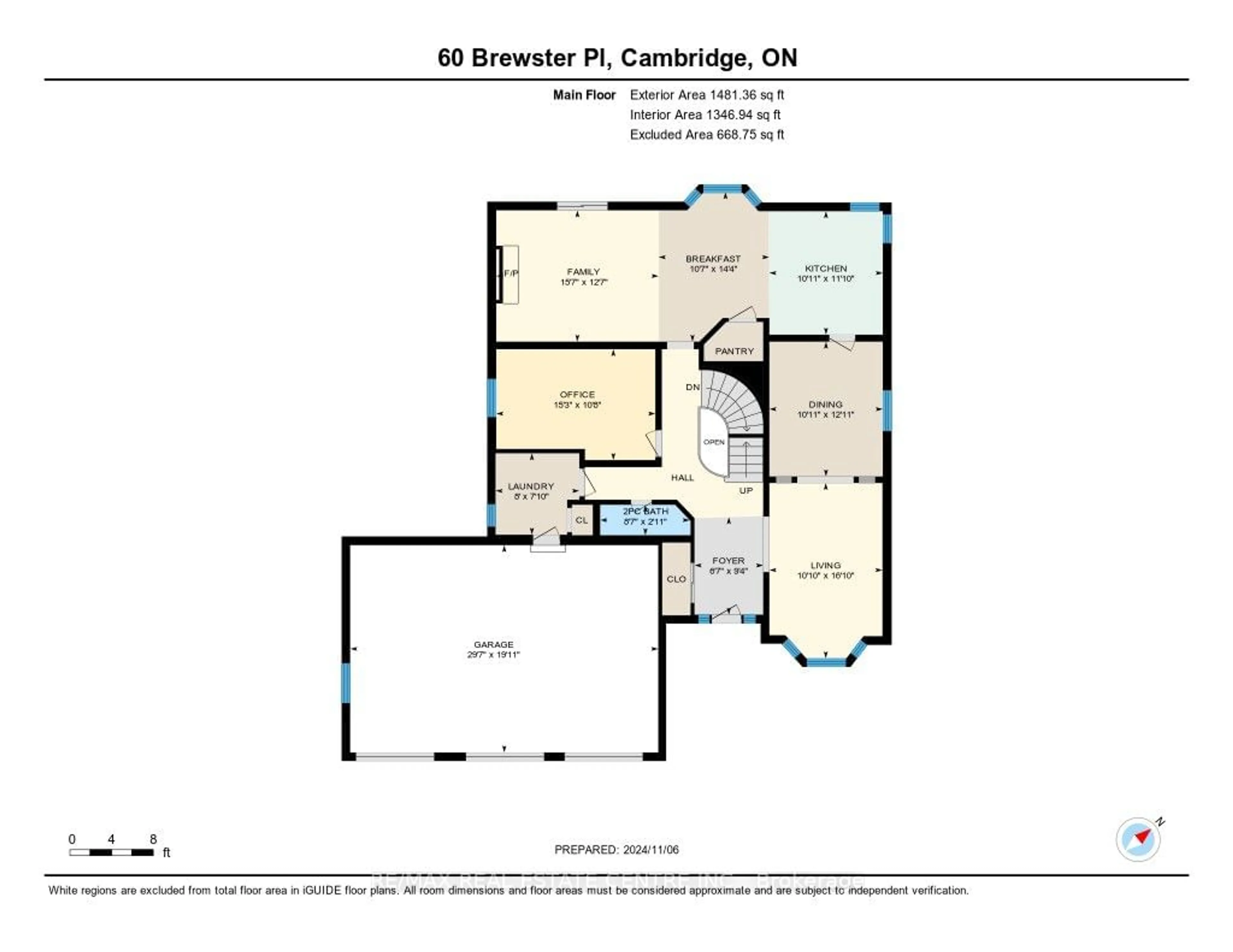 Floor plan for 60 Brewster Pl, Cambridge Ontario N3C 3T9