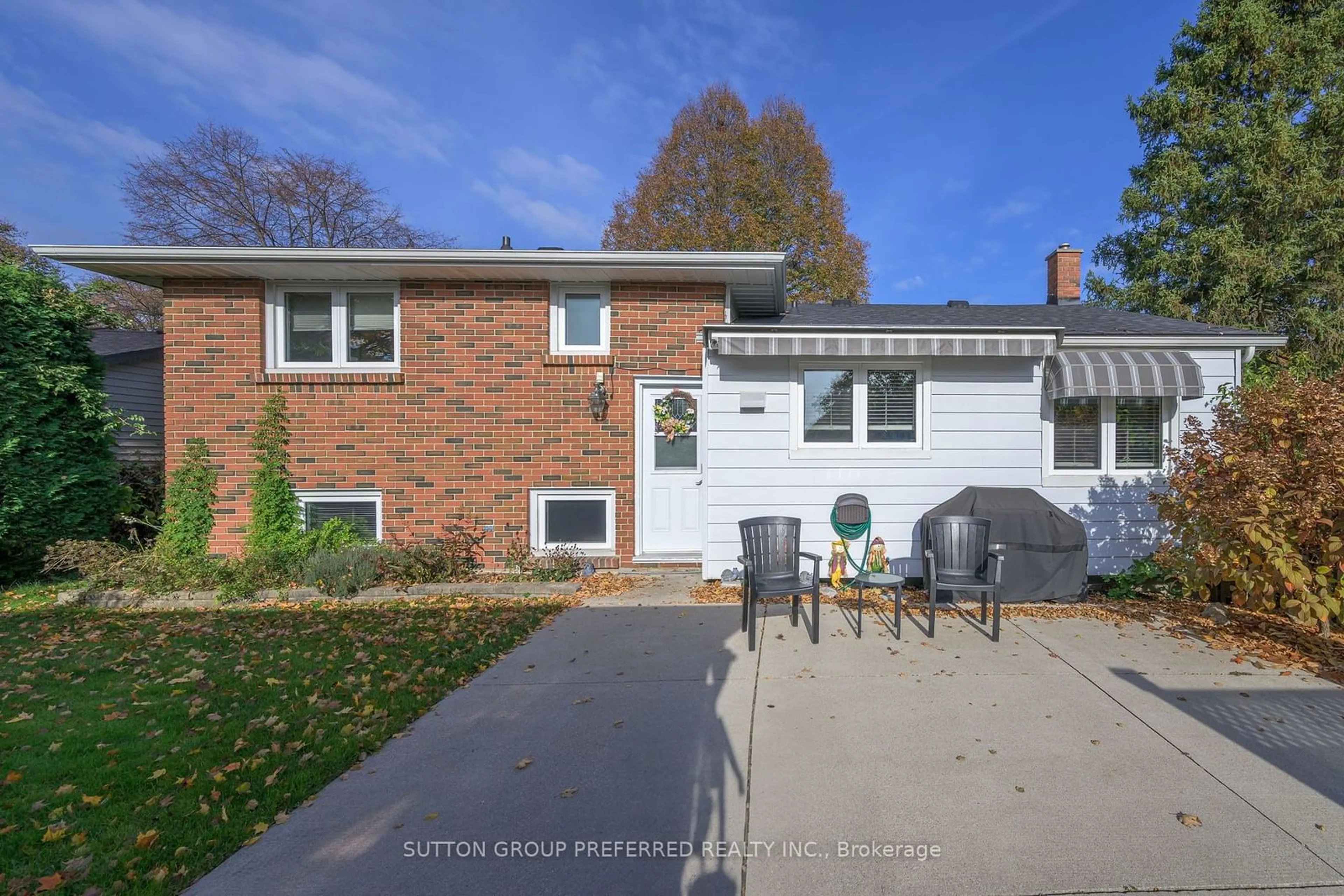 Frontside or backside of a home, the fenced backyard for 1 Roland Lane, London Ontario N5X 1E9