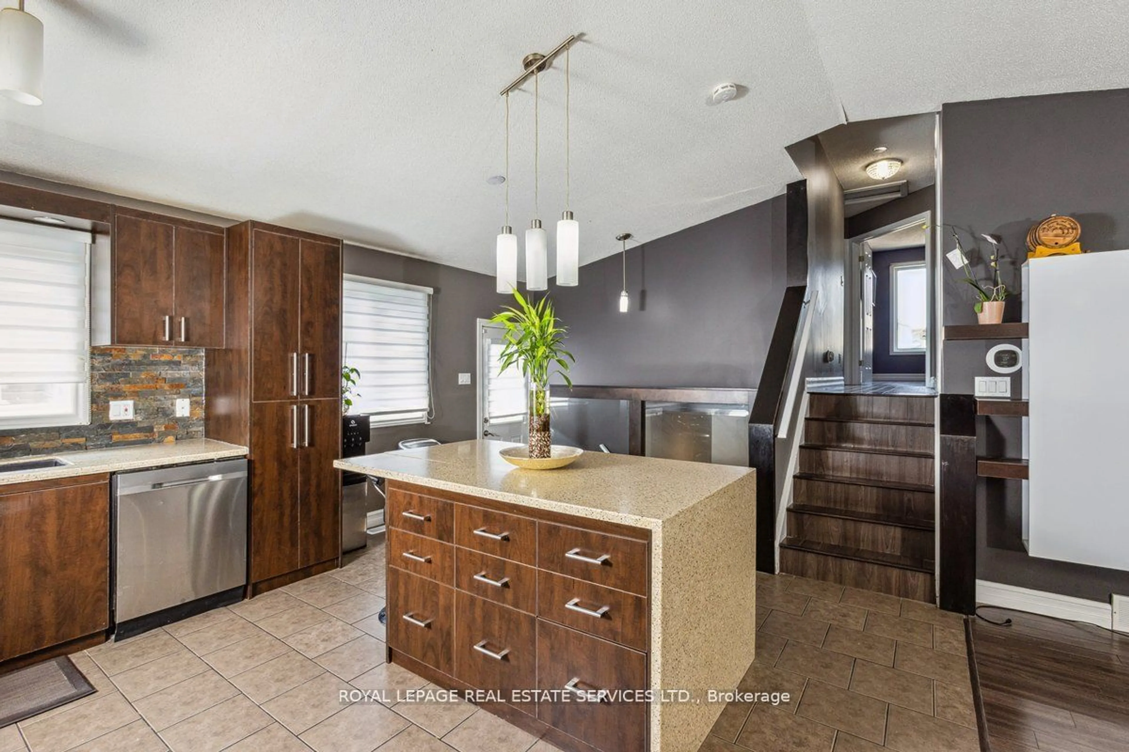 Contemporary kitchen, wood floors, cottage for 217 Crimson Cres, London Ontario N5W 6G1