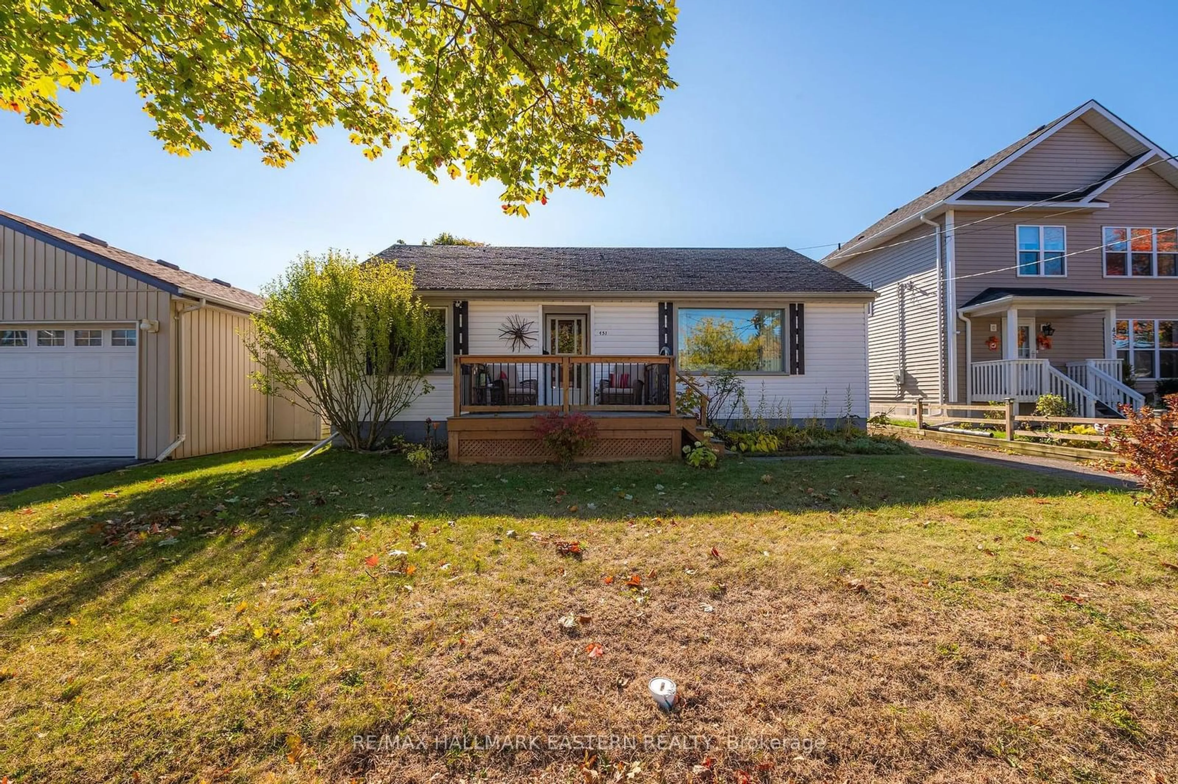 Frontside or backside of a home, the fenced backyard for 451 Harden Cres, Cobourg Ontario K9A 1Z8