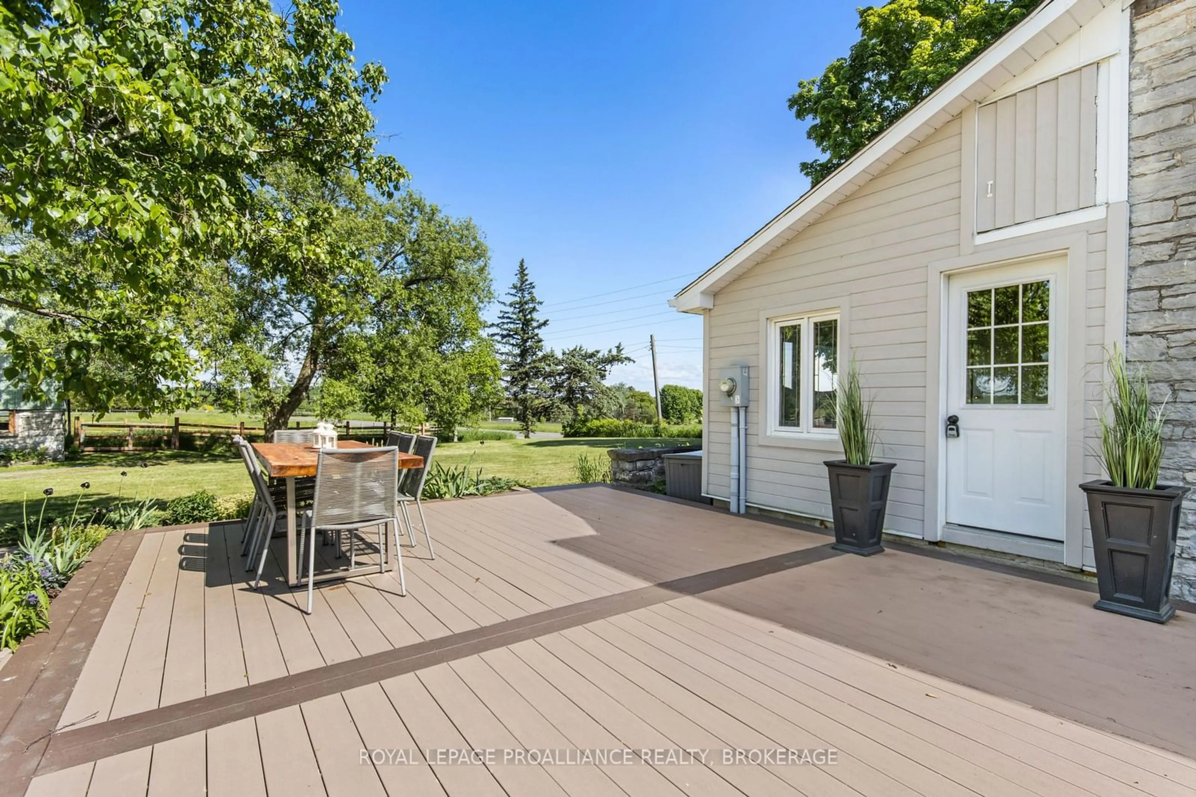 Patio, the fenced backyard for 2478 Middle Rd, Kingston Ontario K7L 4V3