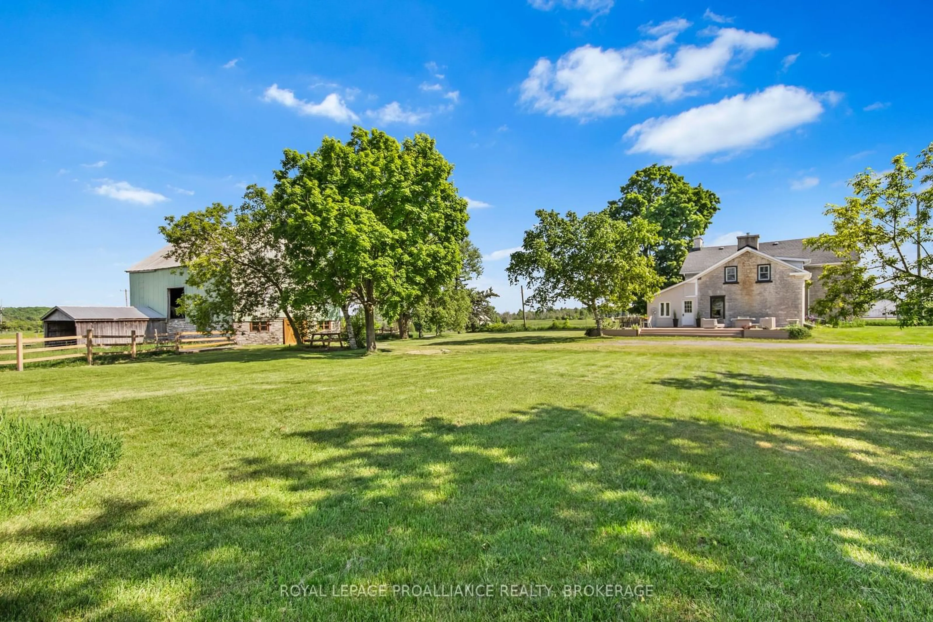 A pic from exterior of the house or condo, the fenced backyard for 2478 Middle Rd, Kingston Ontario K7L 4V3