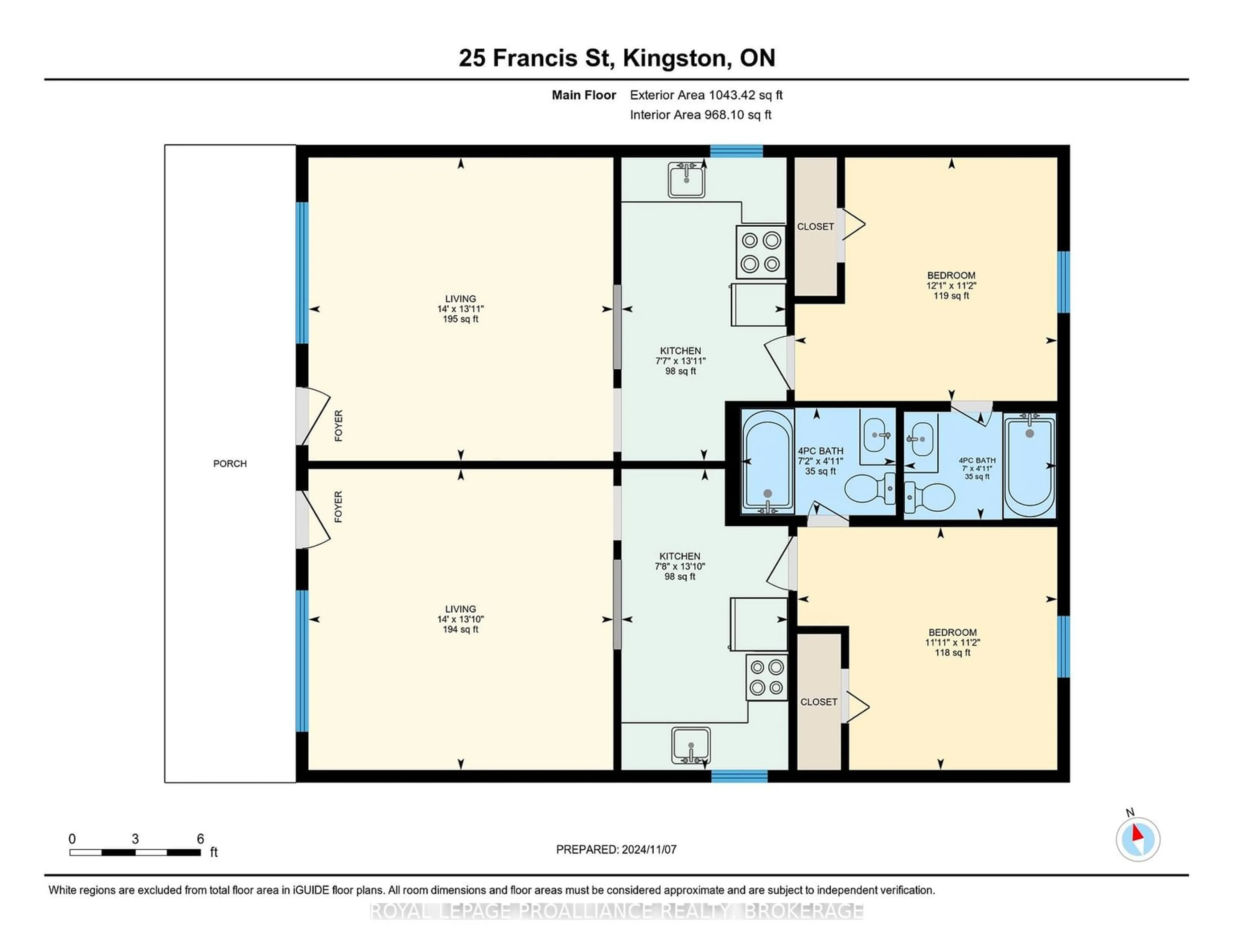 Floor plan for 25 Francis St, Kingston Ontario K7M 1L8