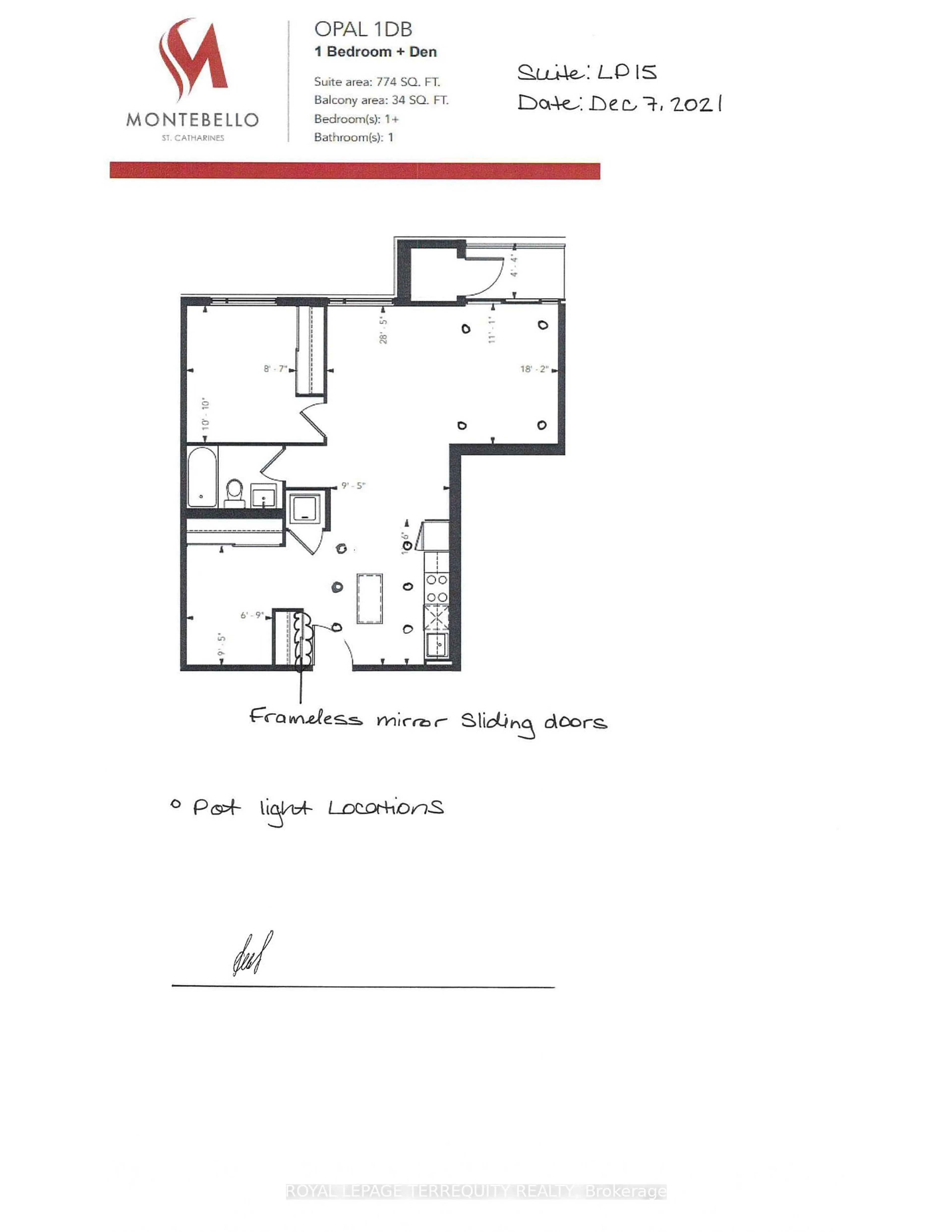 Floor plan for 50 Herrick Ave #LP 15, St. Catharines Ontario L2P 0G3