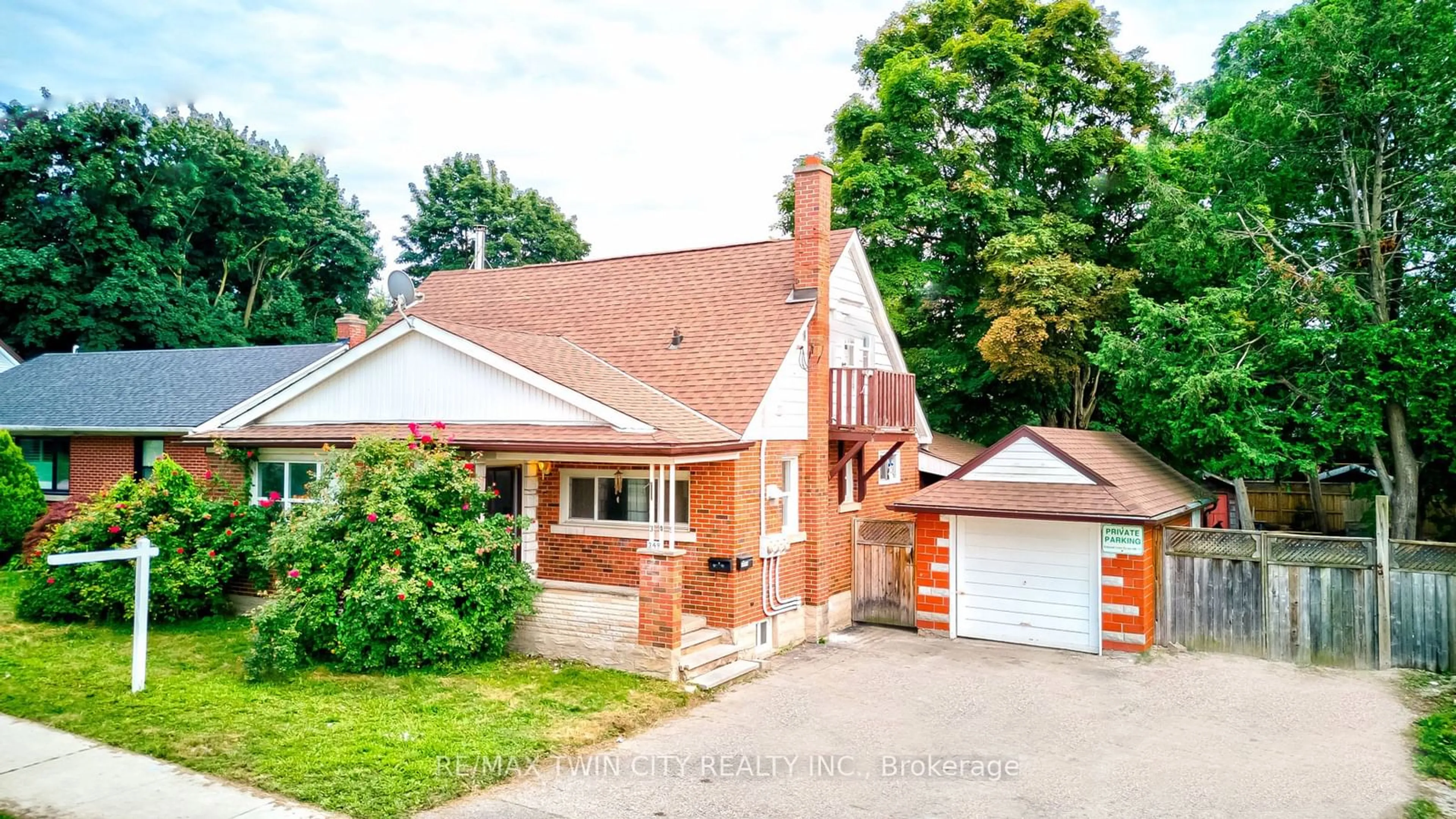 Home with brick exterior material for 349 Mill St, Kitchener Ontario N2M 3R9