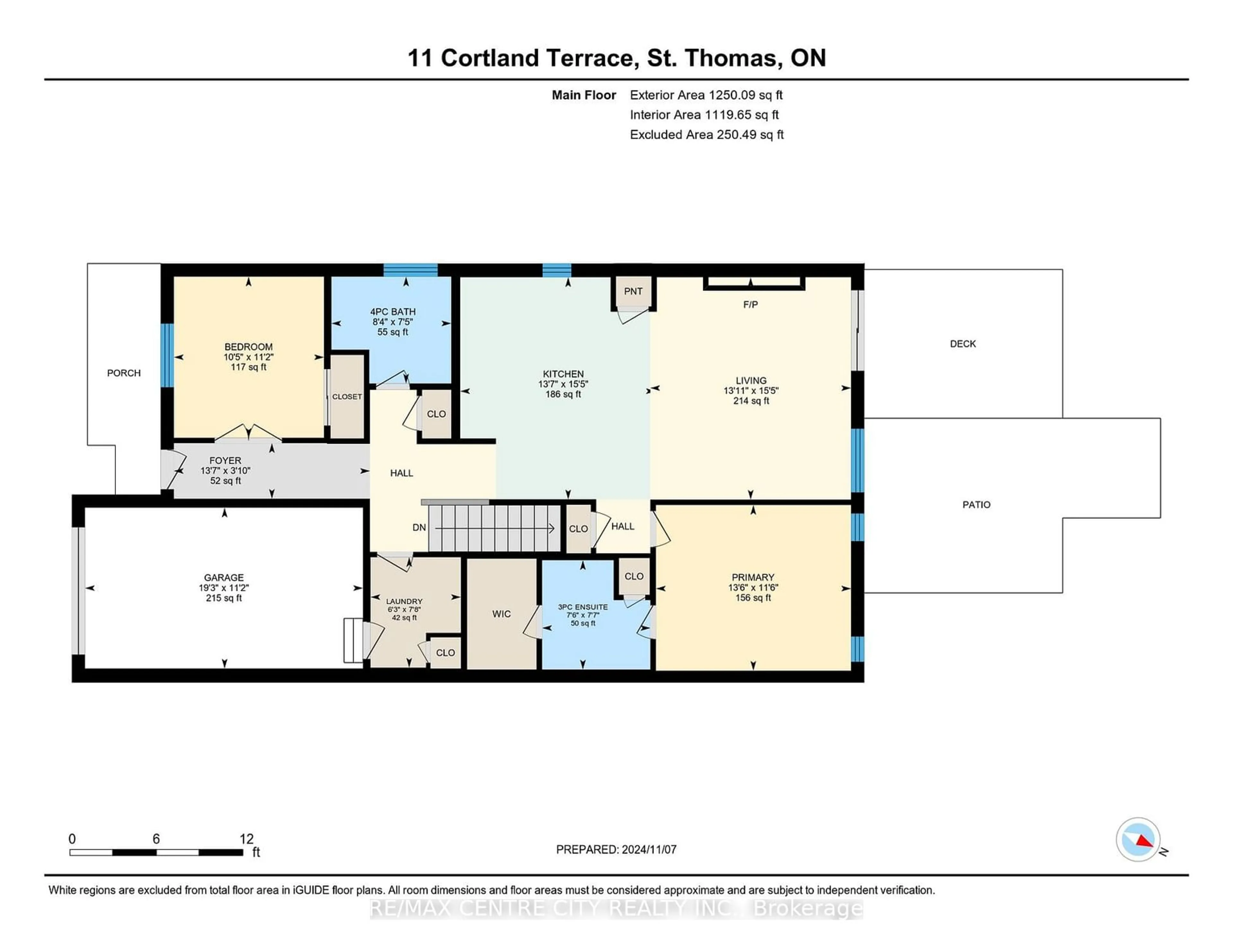 Floor plan for 11 Cortland Terr, St. Thomas Ontario N5R 0J6