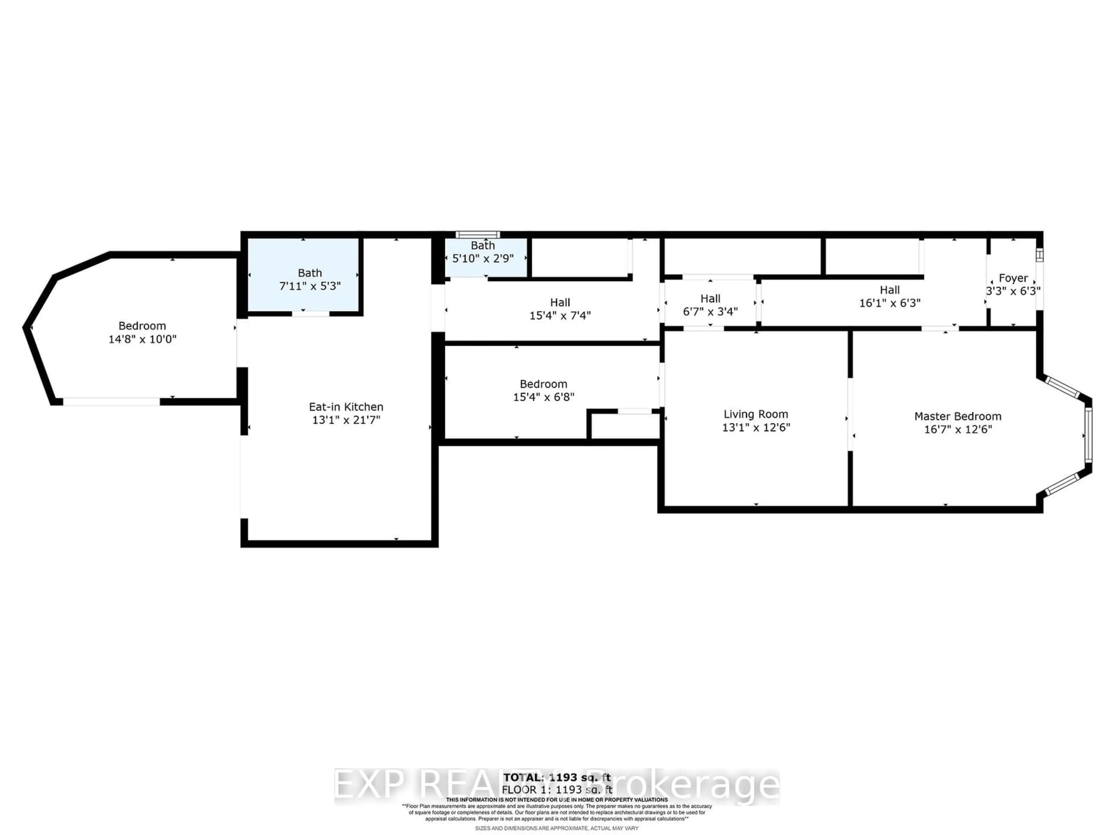 Floor plan for 147 Elgin St, Hamilton Ontario L8L 4Y1