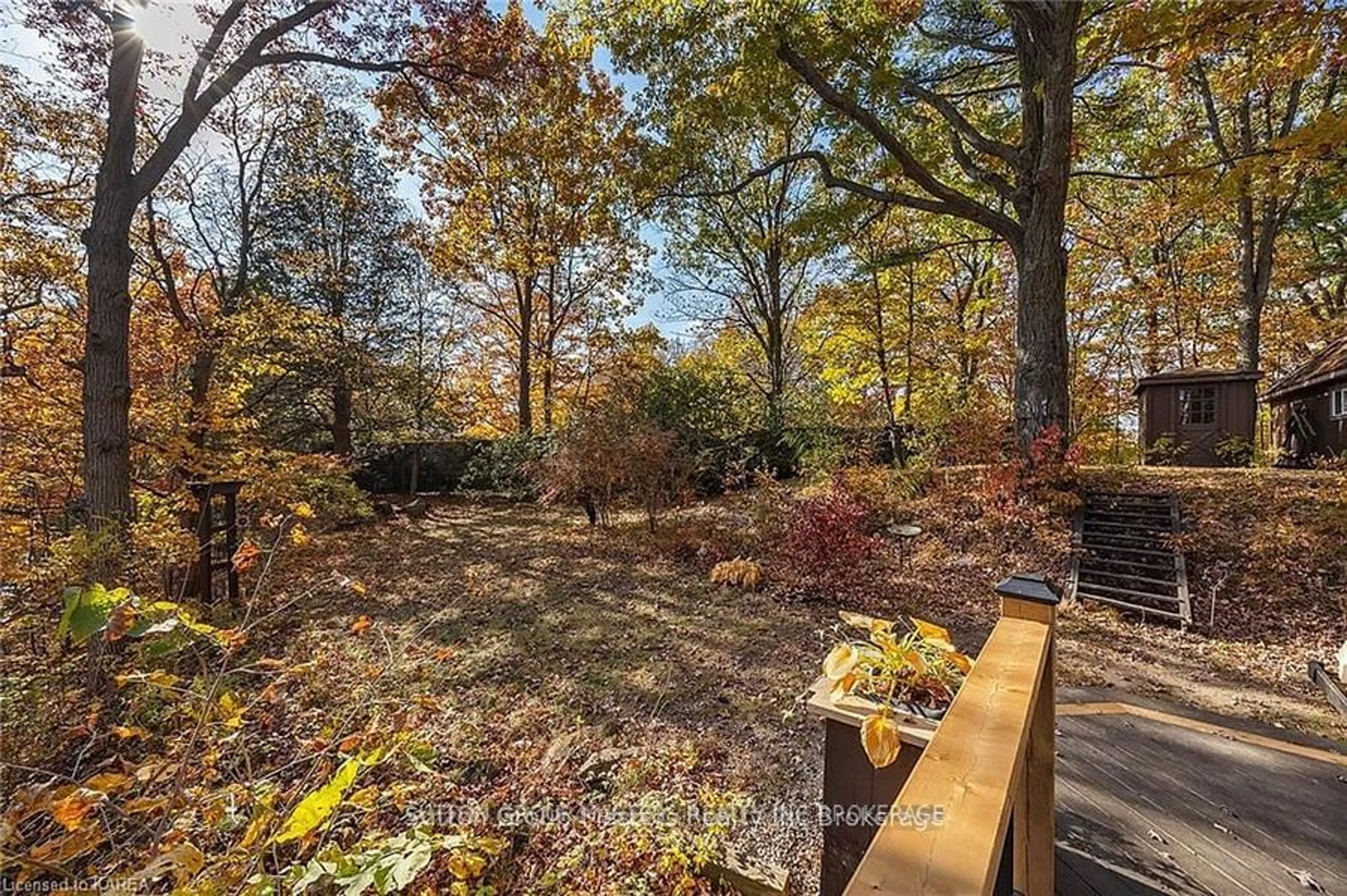 Patio, the fenced backyard for 4216 Pine Ridge Dr, South Frontenac Ontario K0H 2W0