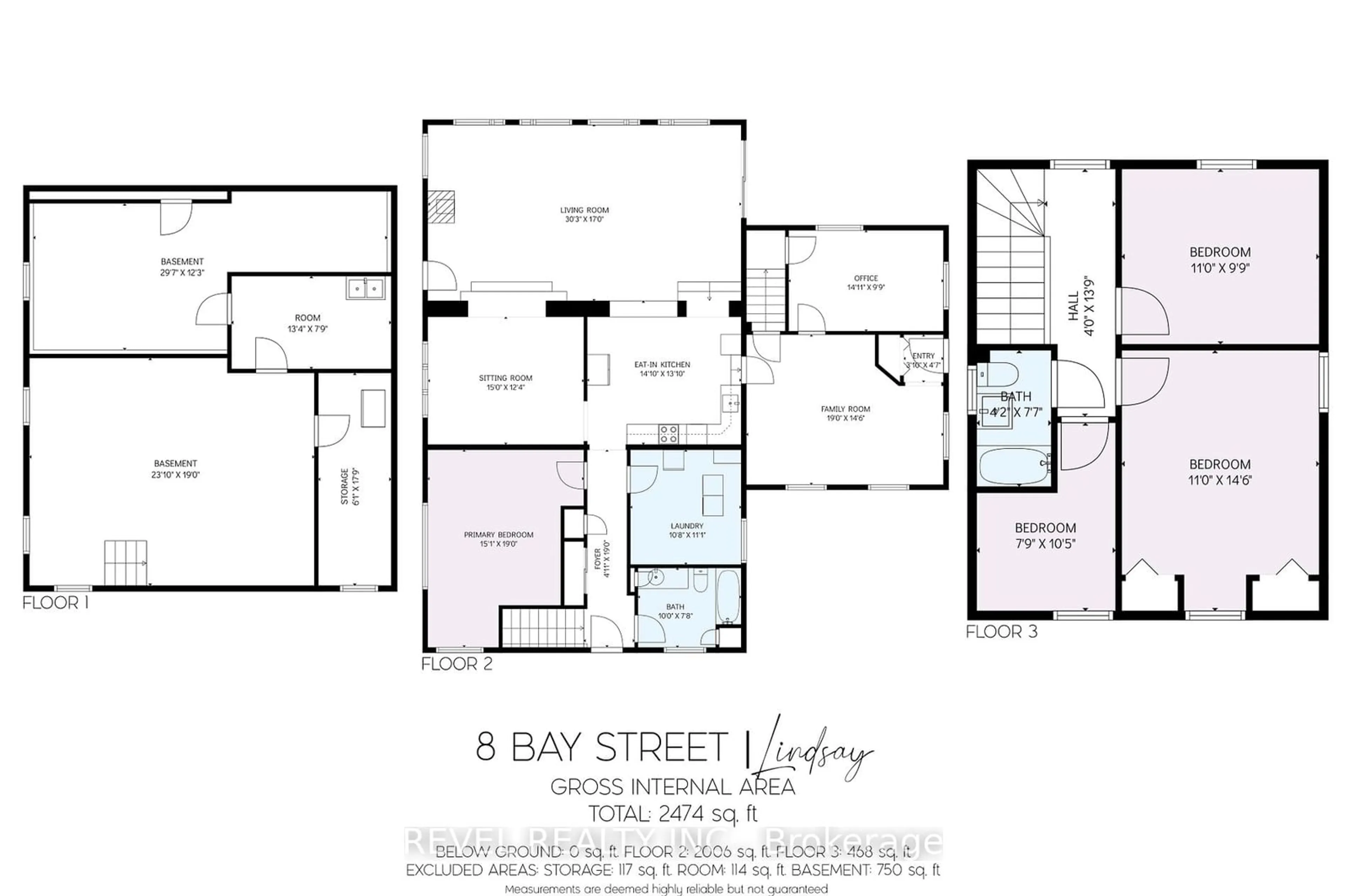 Floor plan for 8 Bay St, Kawartha Lakes Ontario K9V 3H9