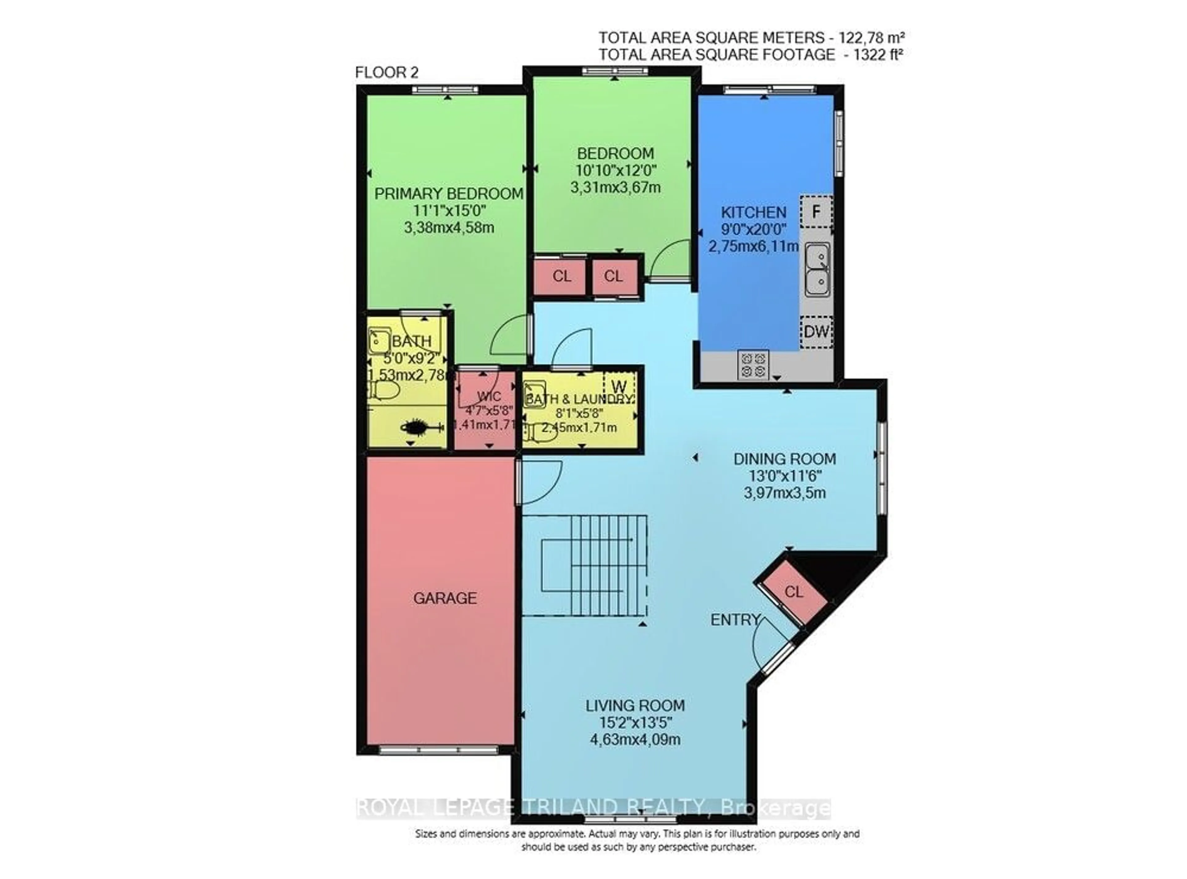 Floor plan for 2025 Meadowgate Blvd #121, London Ontario N6M 1K9