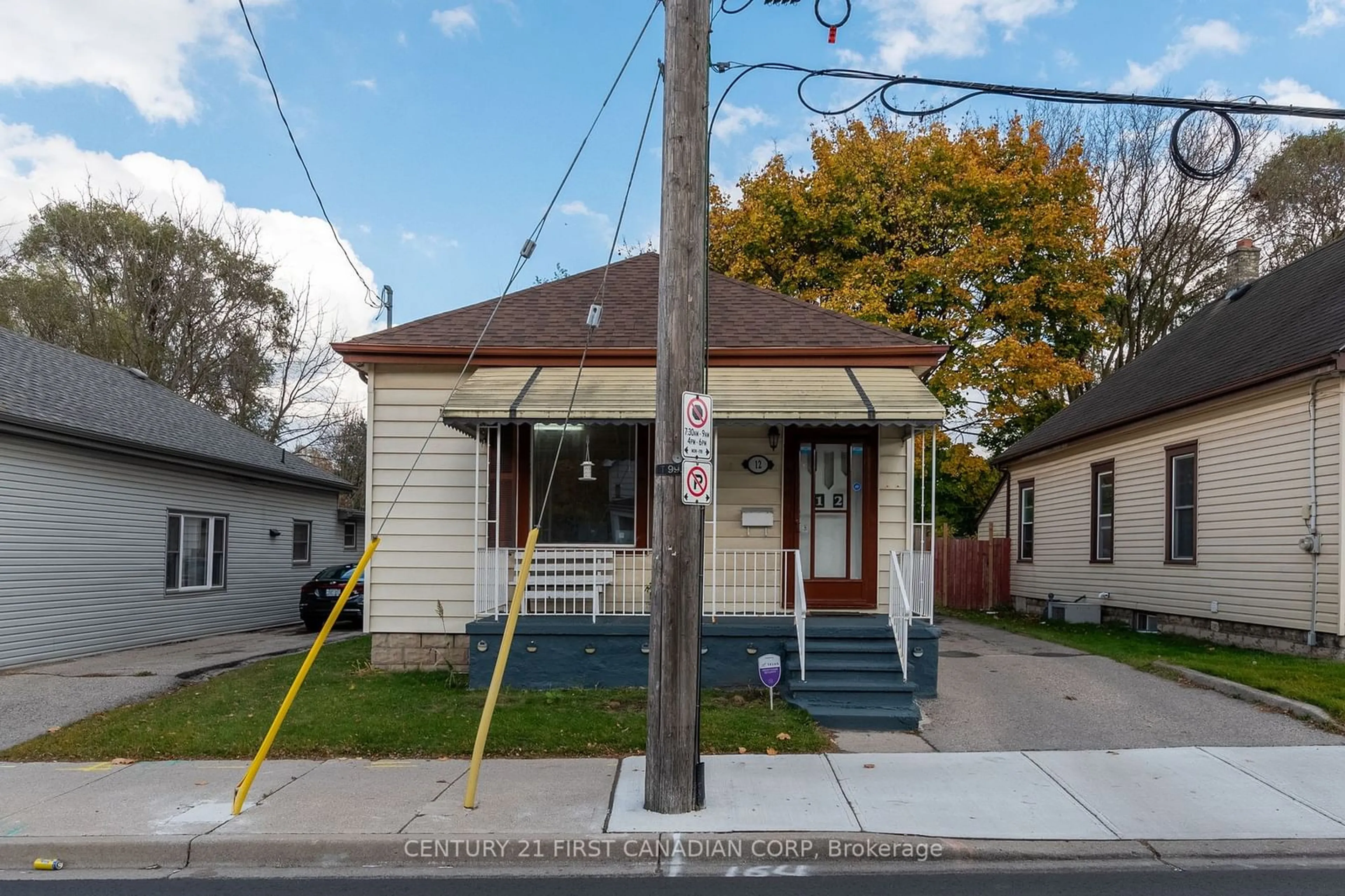 Frontside or backside of a home, the street view for 12 Adelaide St, London Ontario N5Z 3J8