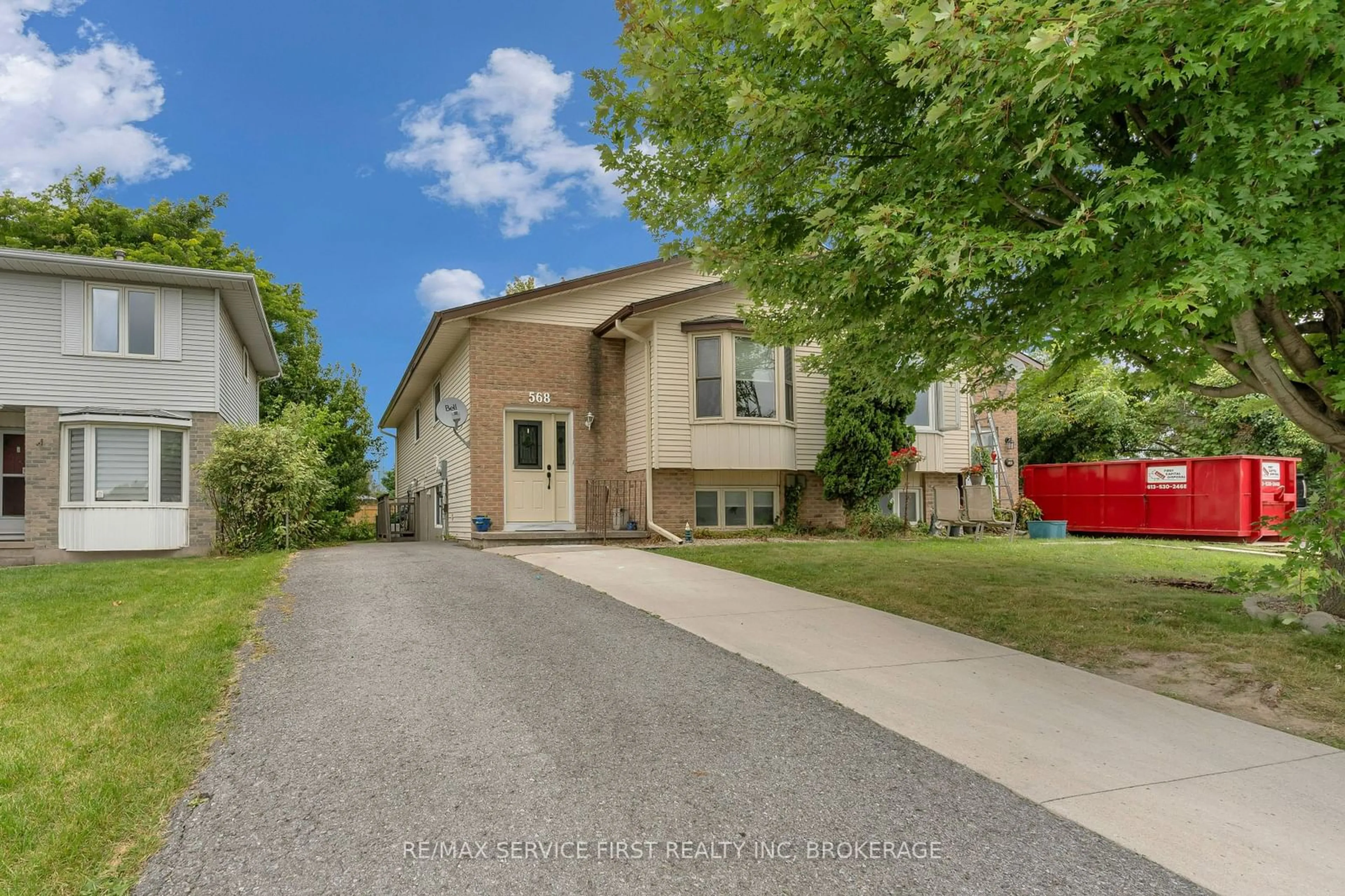 A pic from exterior of the house or condo, the street view for 568 Davis Dr, Kingston Ontario K7M 7Y2