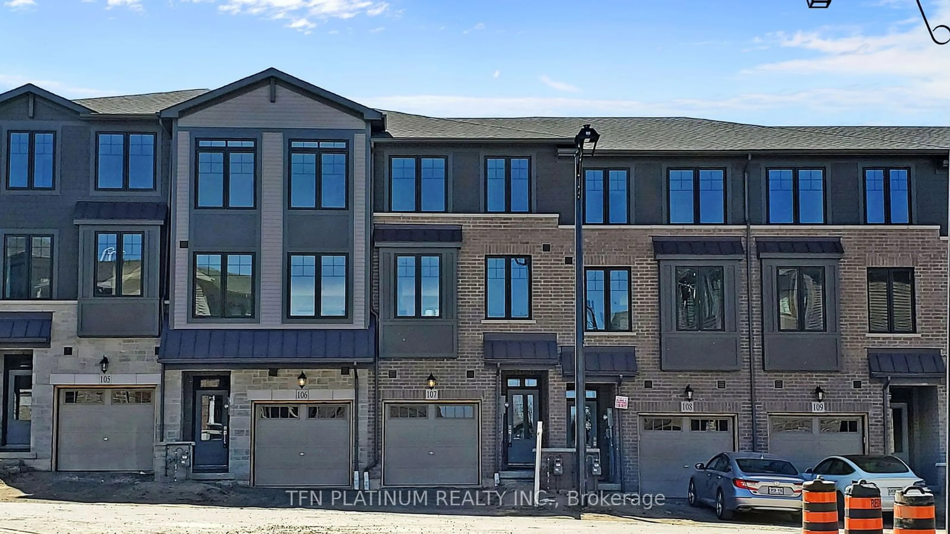 A pic from exterior of the house or condo, the street view for 10 Birmingham Dr #106, Cambridge Ontario N1R 0C6