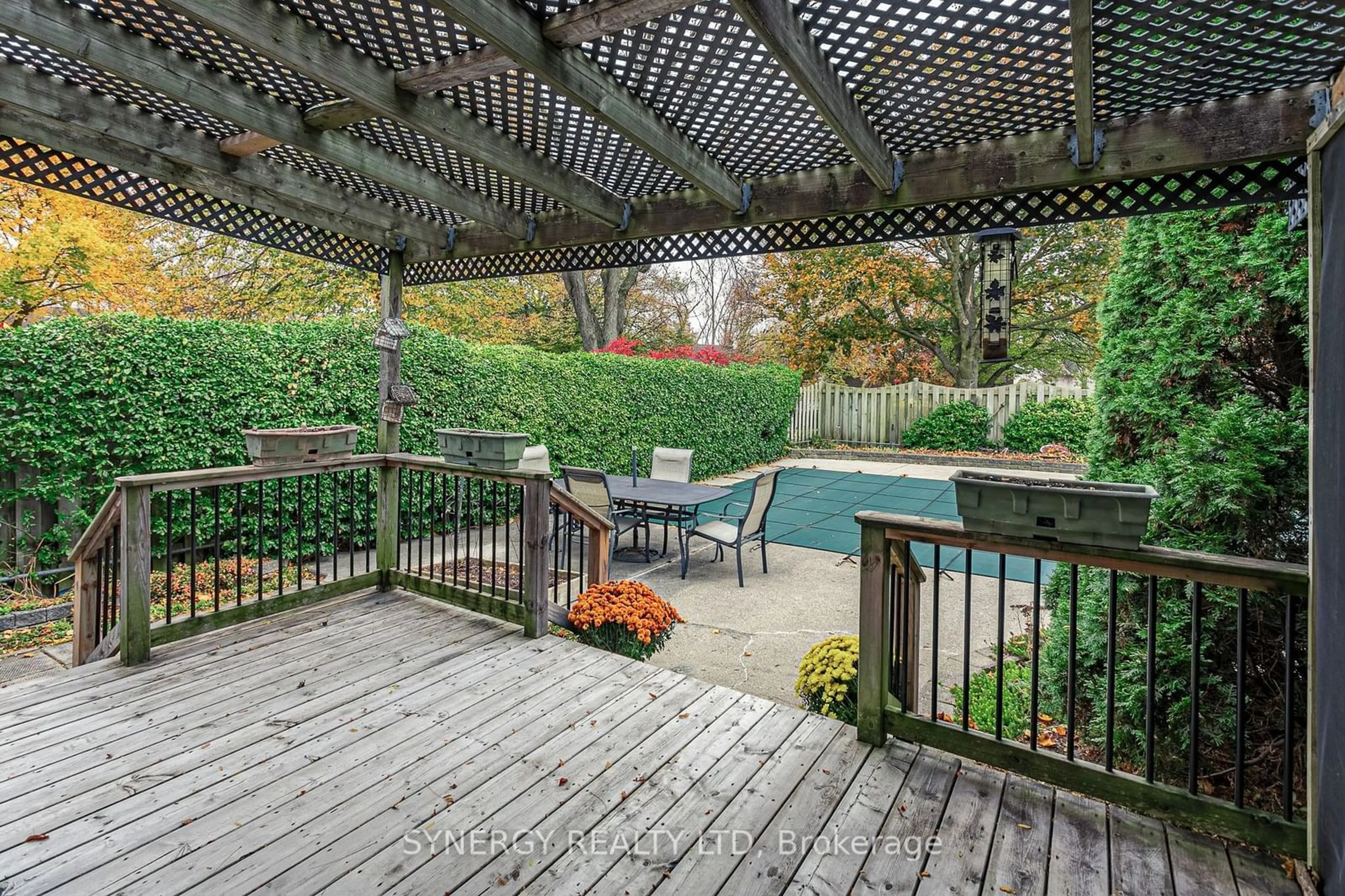 Patio, the fenced backyard for 208 Lamore Cres, Strathroy-Caradoc Ontario N7G 2C1