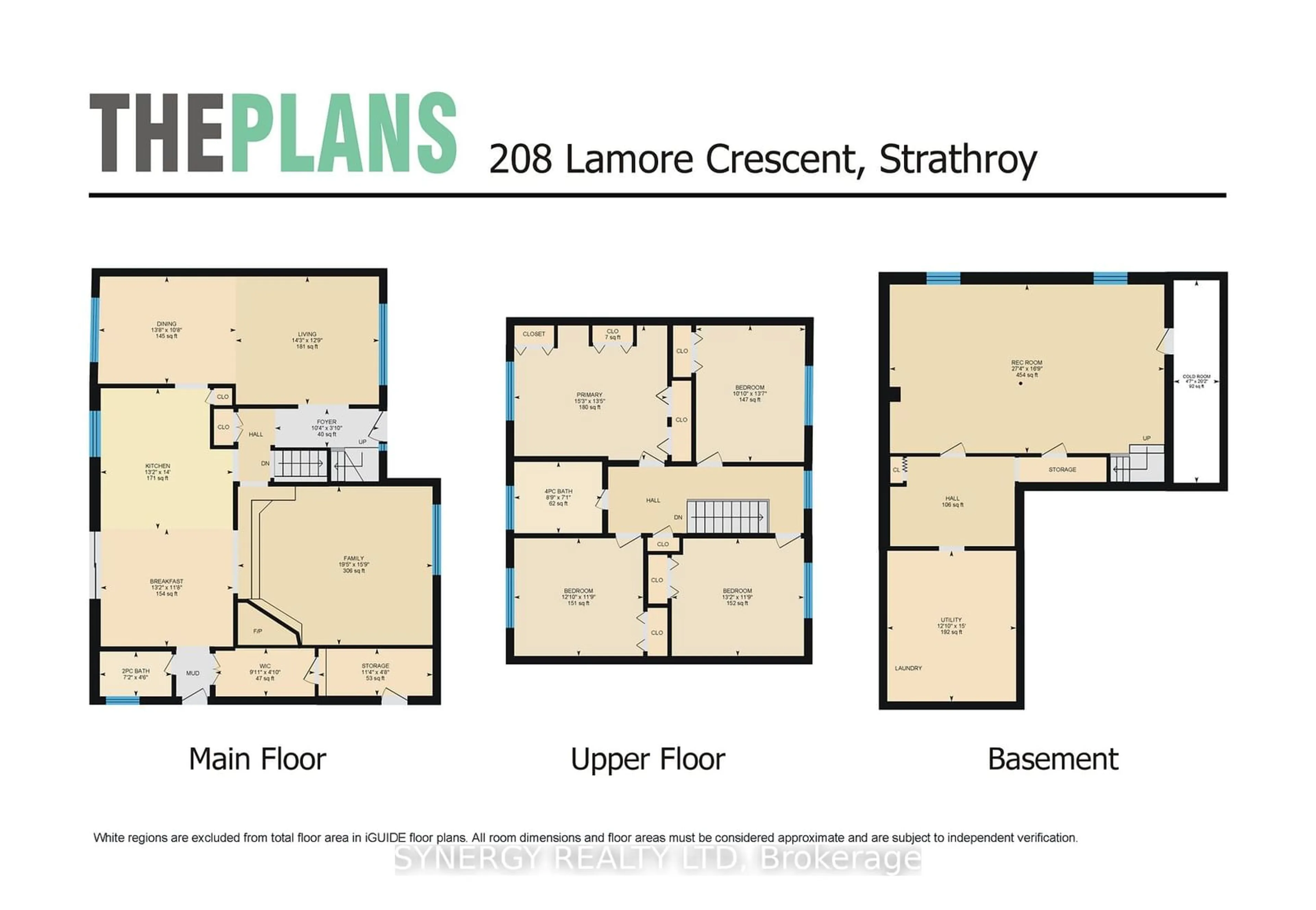 Floor plan for 208 Lamore Cres, Strathroy-Caradoc Ontario N7G 2C1