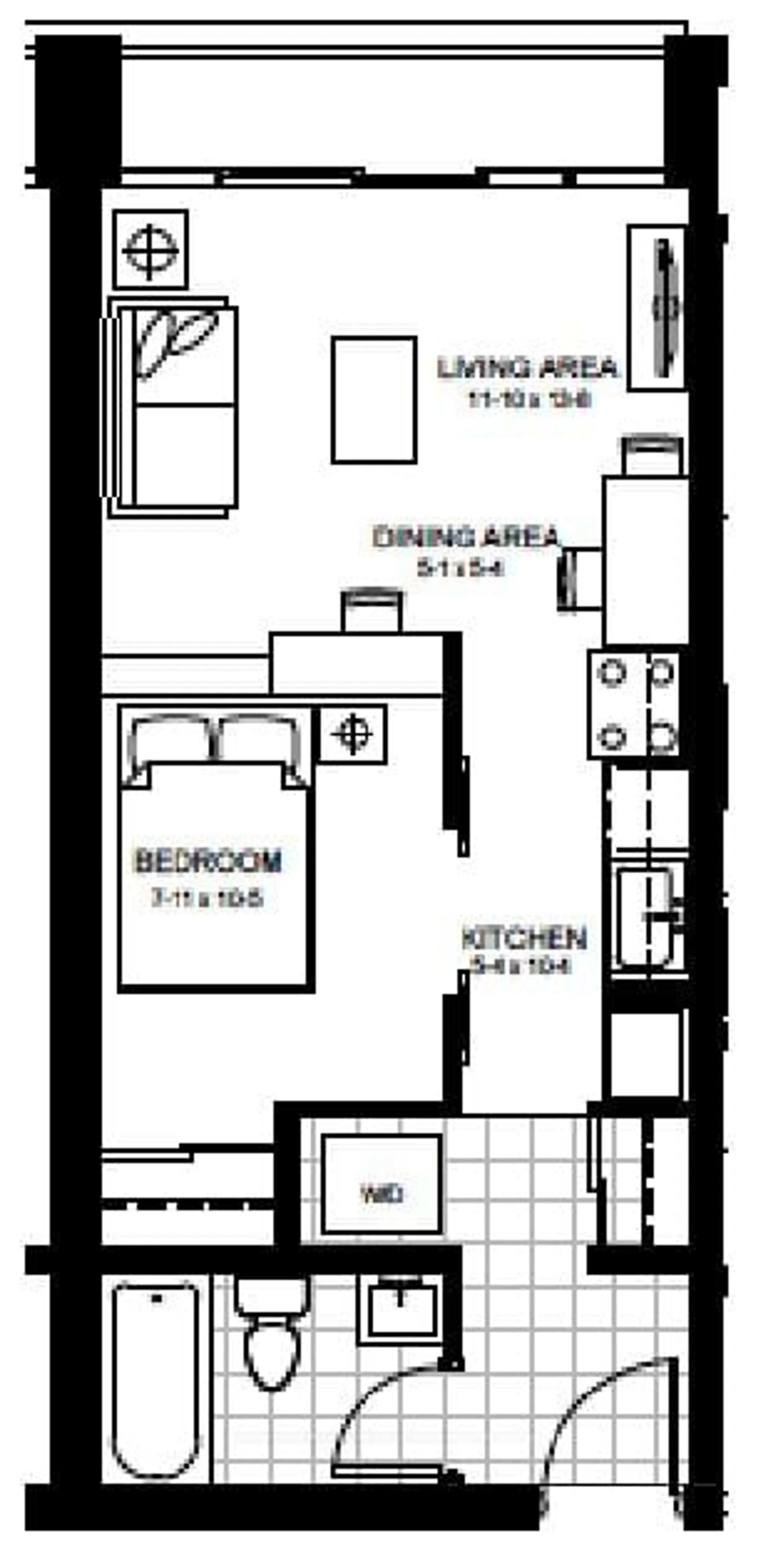 Floor plan for 308 Lester St #106, Waterloo Ontario N2L 0H9