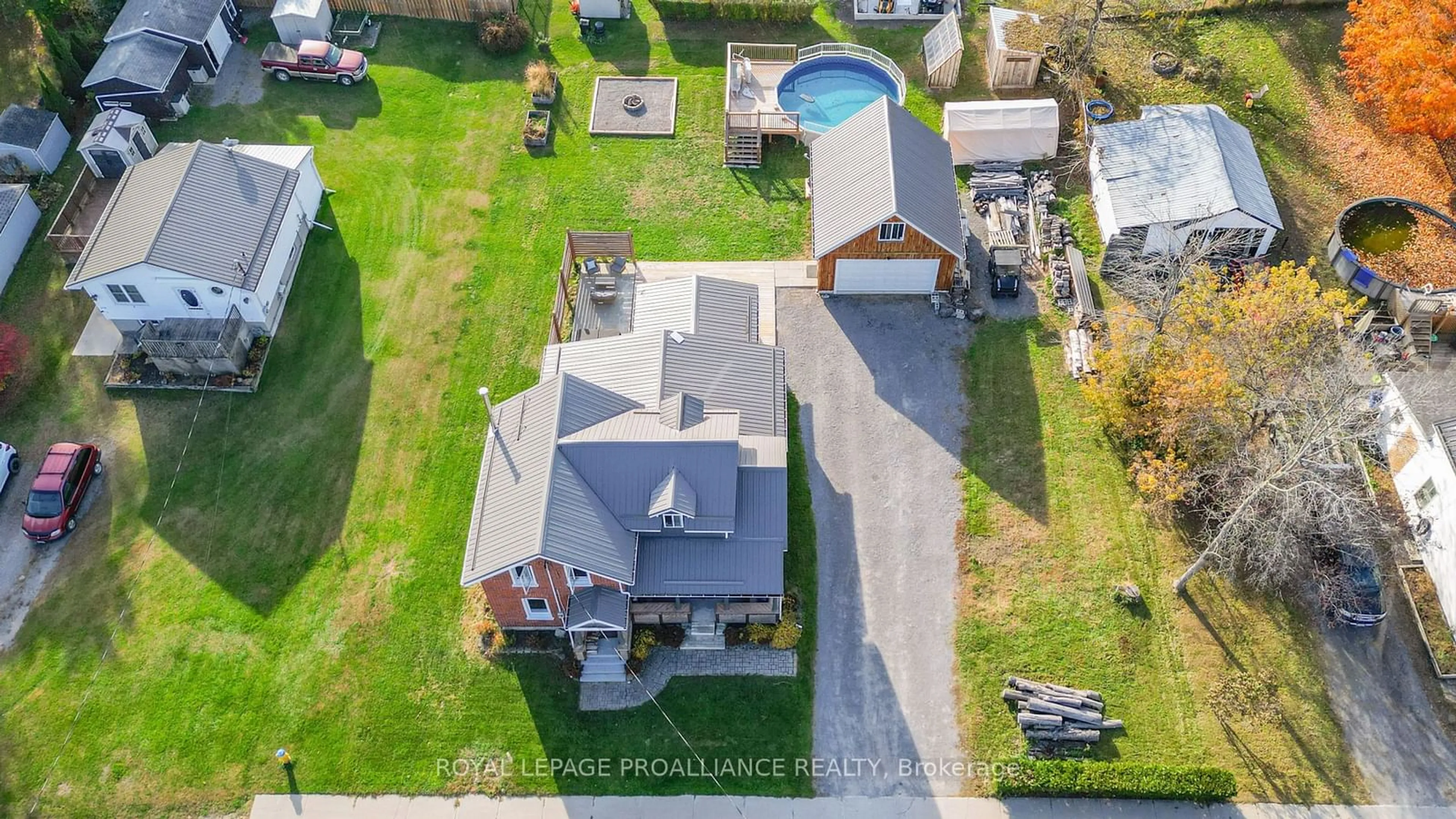 Frontside or backside of a home, the fenced backyard for 168 Henry St, Stirling-Rawdon Ontario K0K 3E0