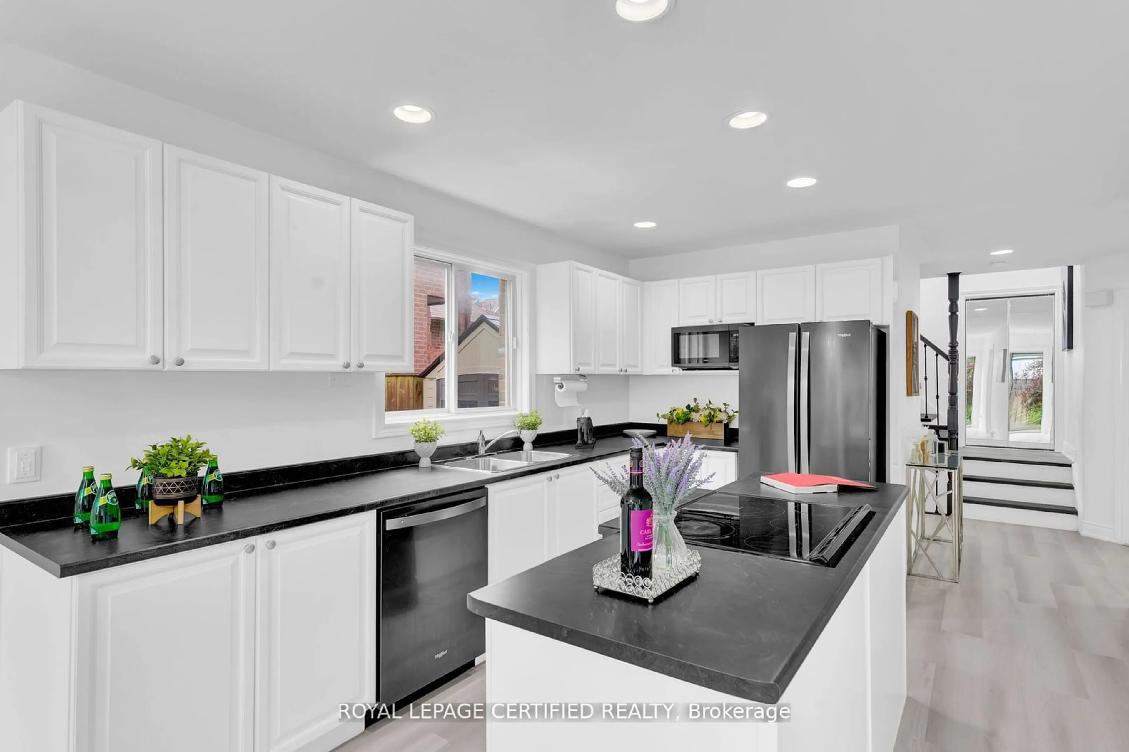 Contemporary kitchen, ceramic floors, cottage for 383 Burnett Ave, Cambridge Ontario N1T 1G7