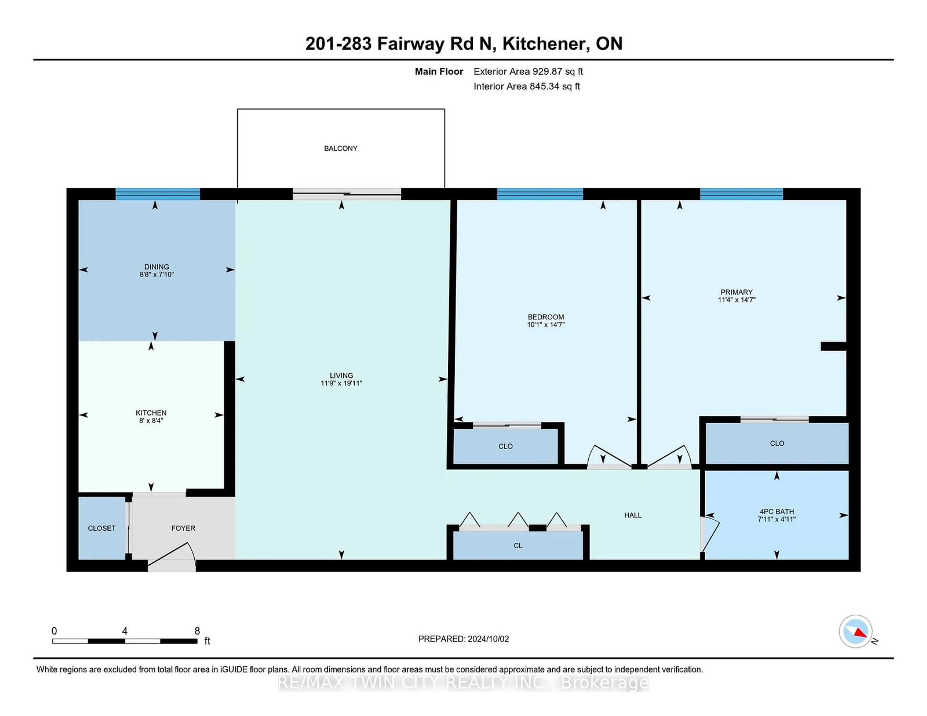 Floor plan for 283 Fairway Rd #201, Kitchener Ontario N2A 2P1