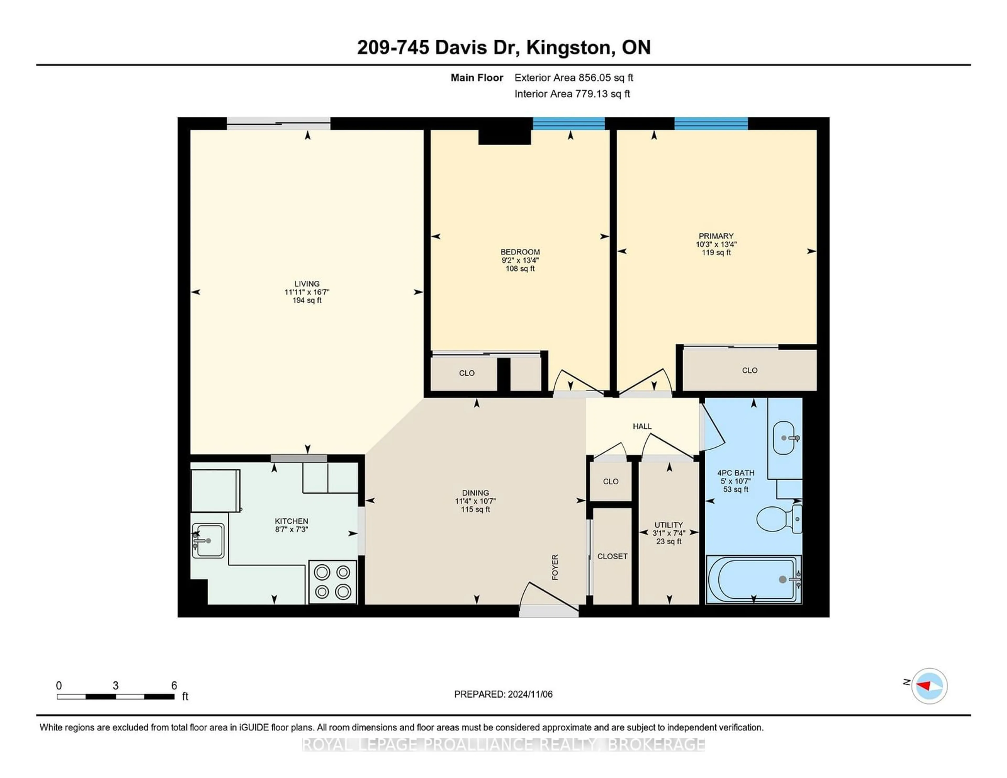 Floor plan for 745 Davis Dr #209, Kingston Ontario K7M 8J4