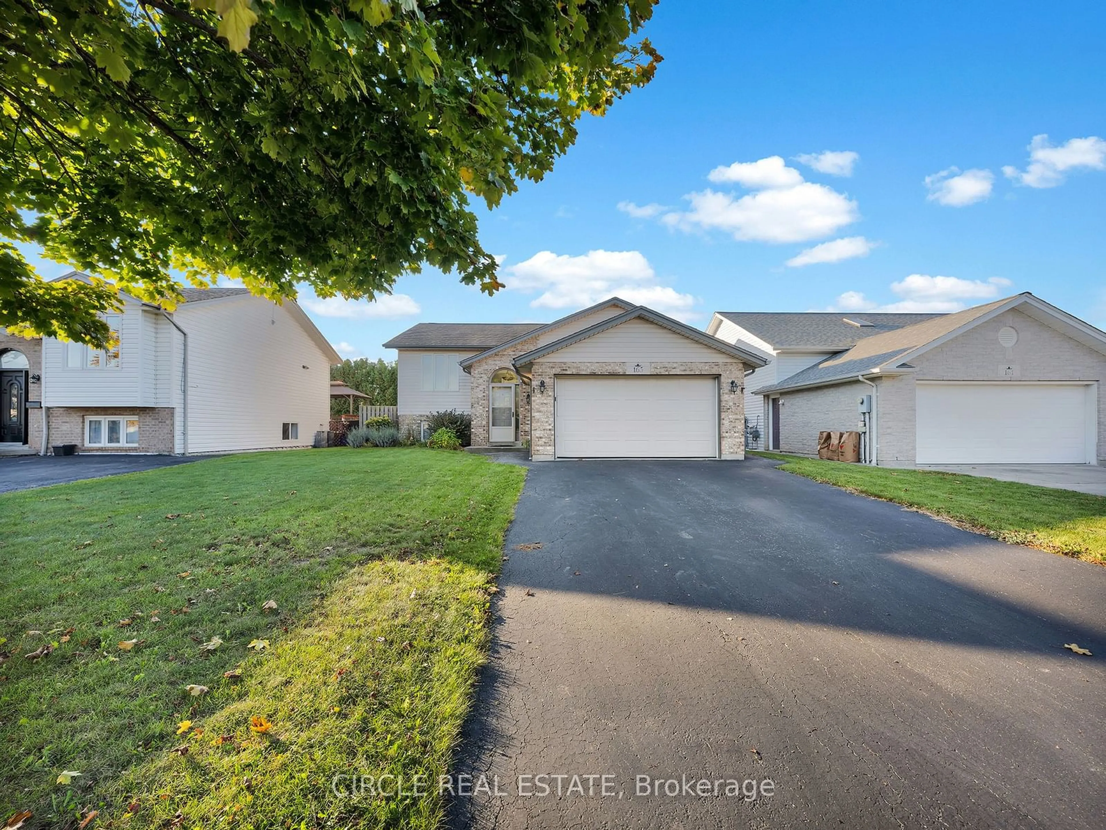 A pic from exterior of the house or condo, the street view for 165 Mediterranean Ave, Amherstburg Ontario N9V 3X9