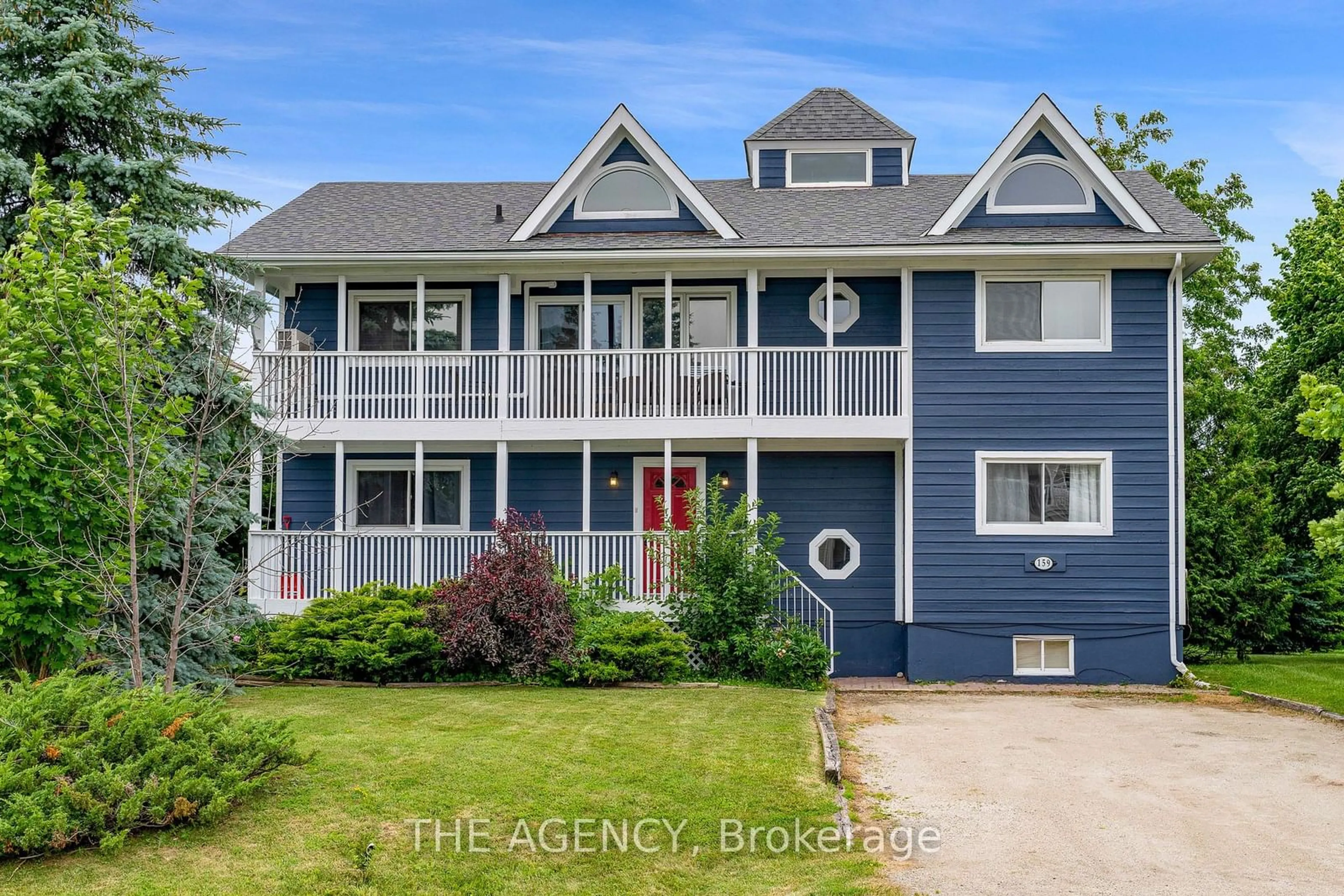 Frontside or backside of a home, the street view for 159 Settlers Way, Blue Mountains Ontario L9Y 0L5