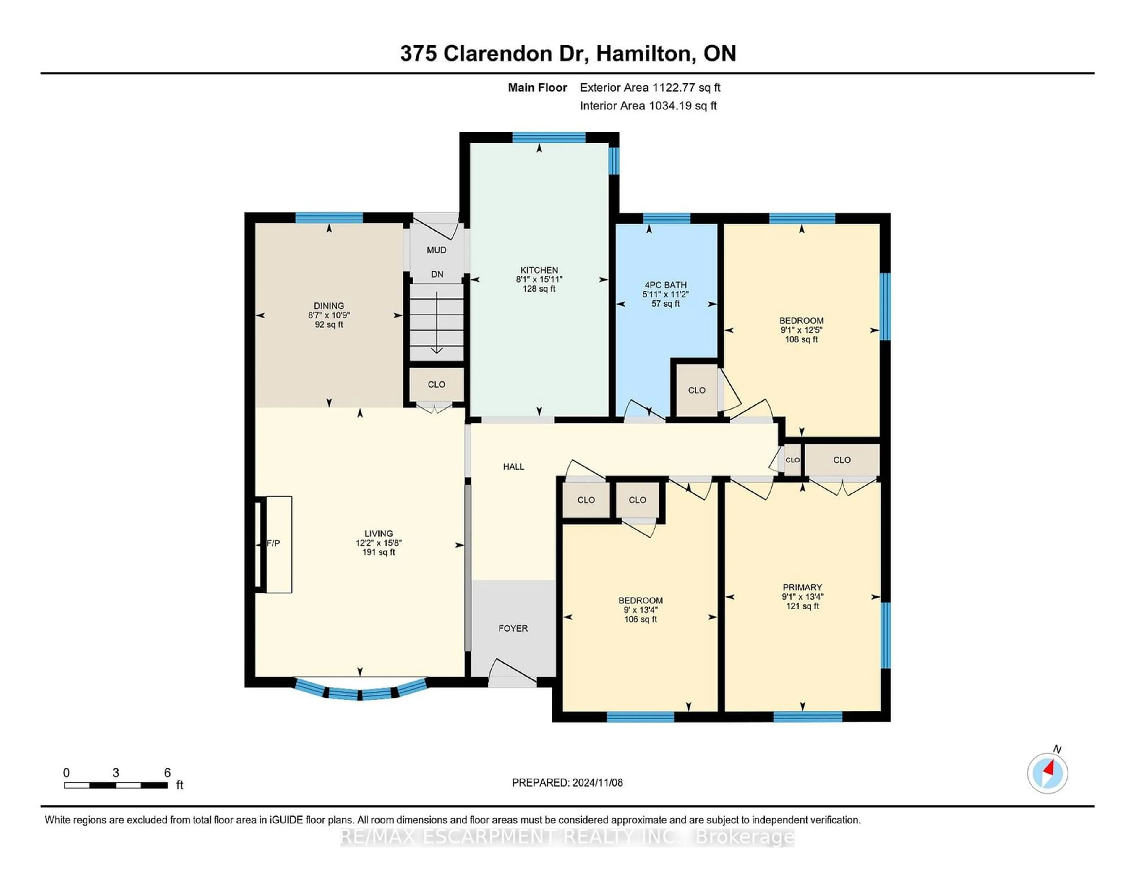 Floor plan for 375 Clarendon Dr, Hamilton Ontario L9G 2Z1