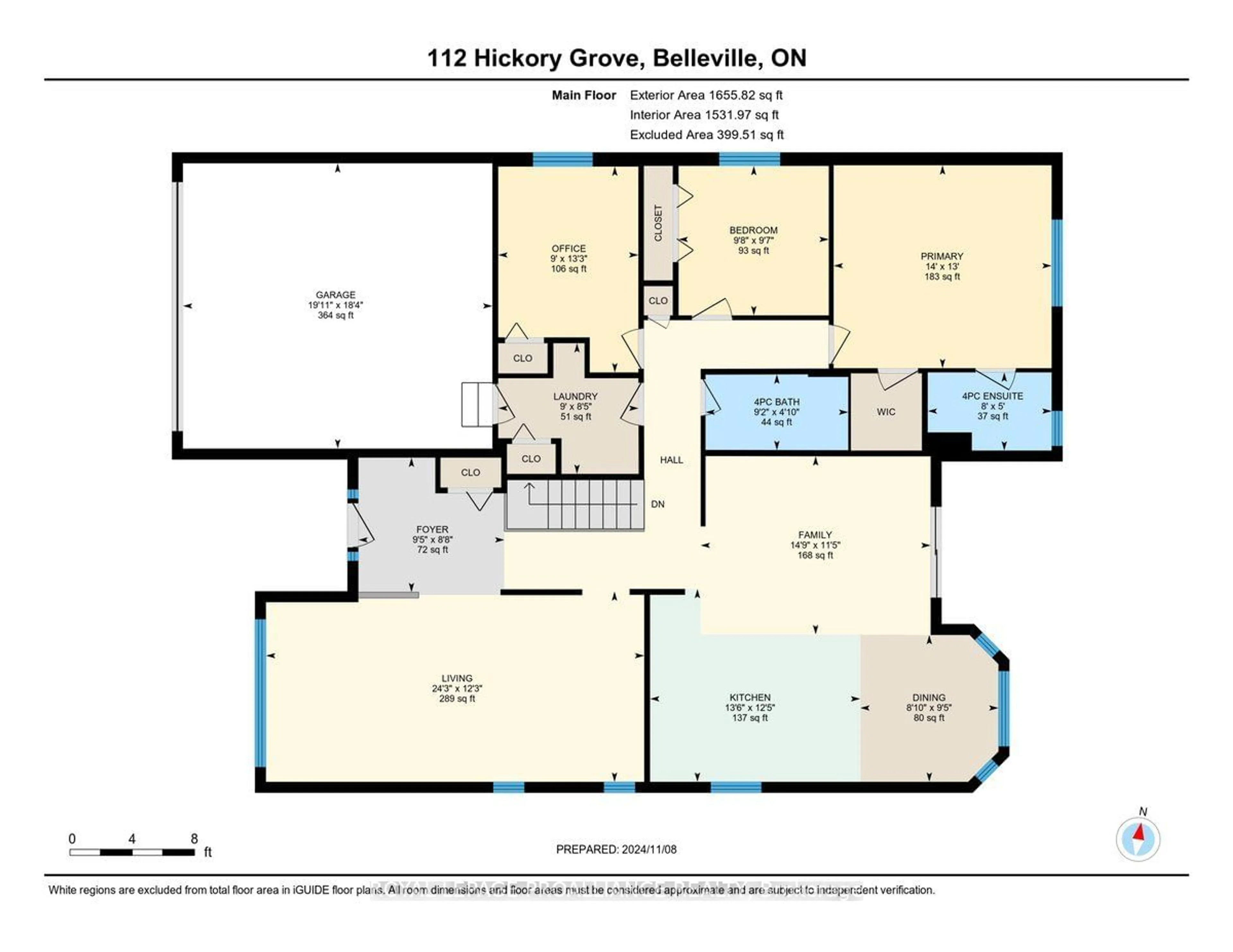 Floor plan for 112 Hickory Grve, Belleville Ontario K8N 5W9