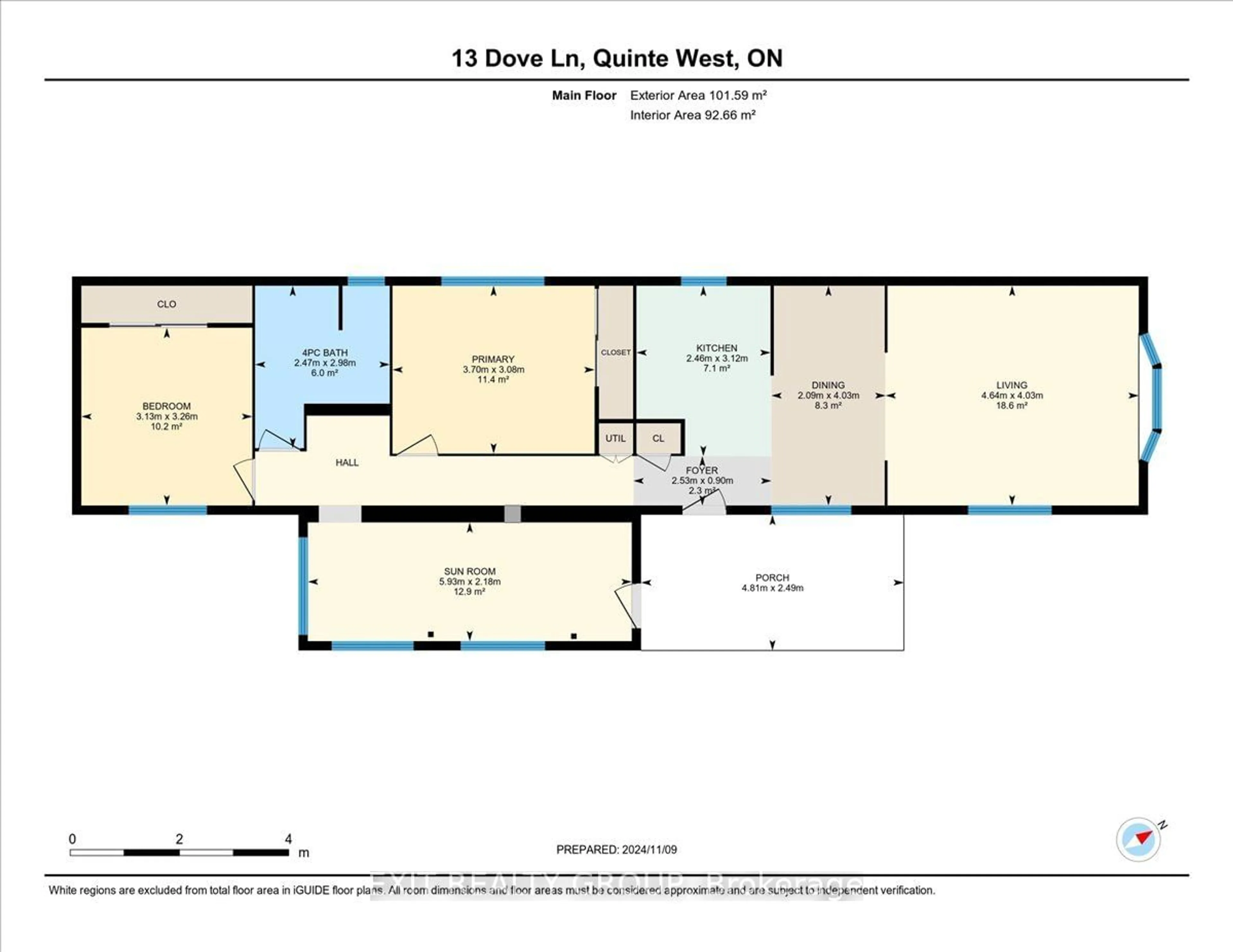 Floor plan for 13 Dove Lane, Quinte West Ontario K8N 4Z3