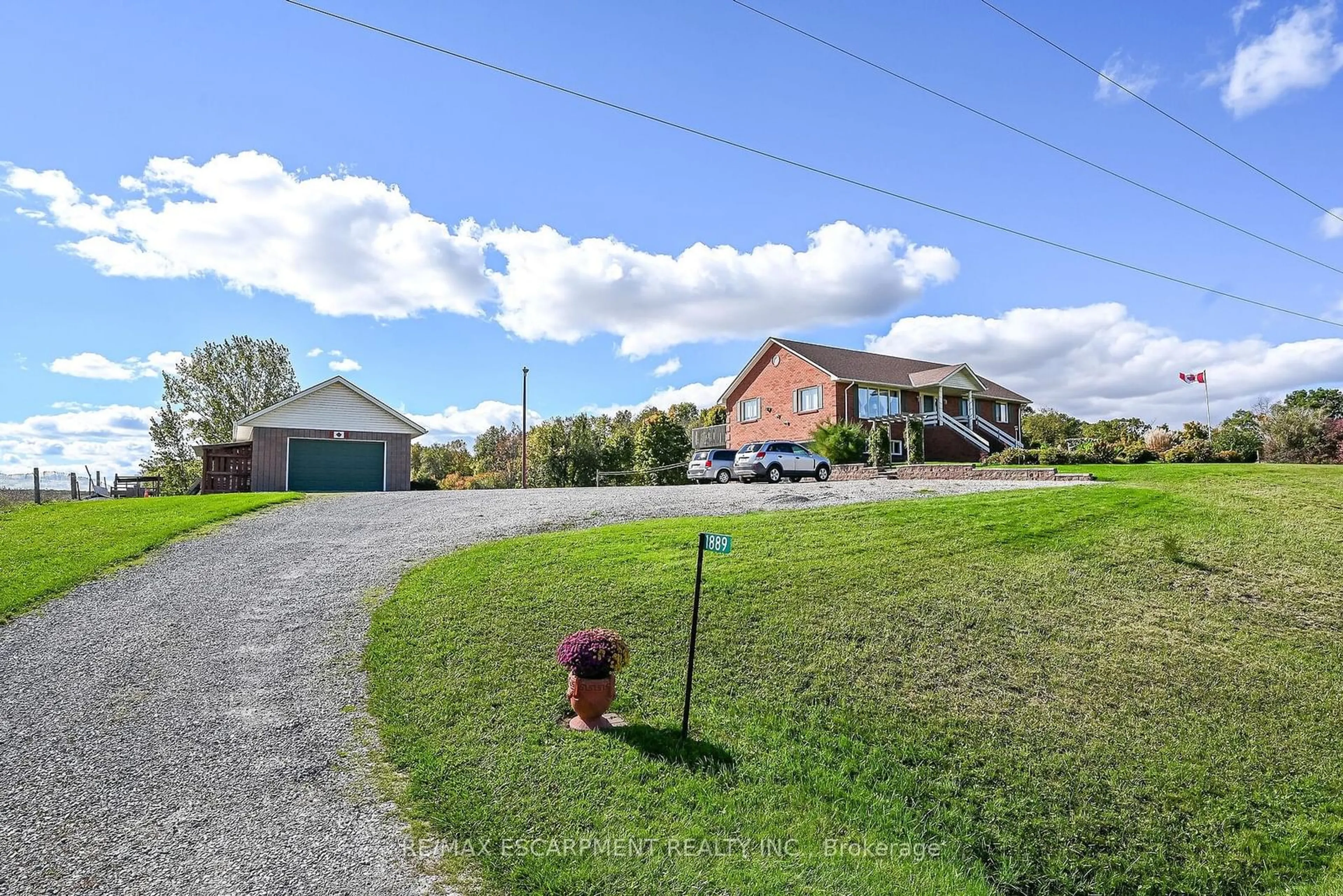 A pic from exterior of the house or condo, the fenced backyard for 1889 HALDIMAND ROAD 17, Haldimand Ontario N0A 1E0