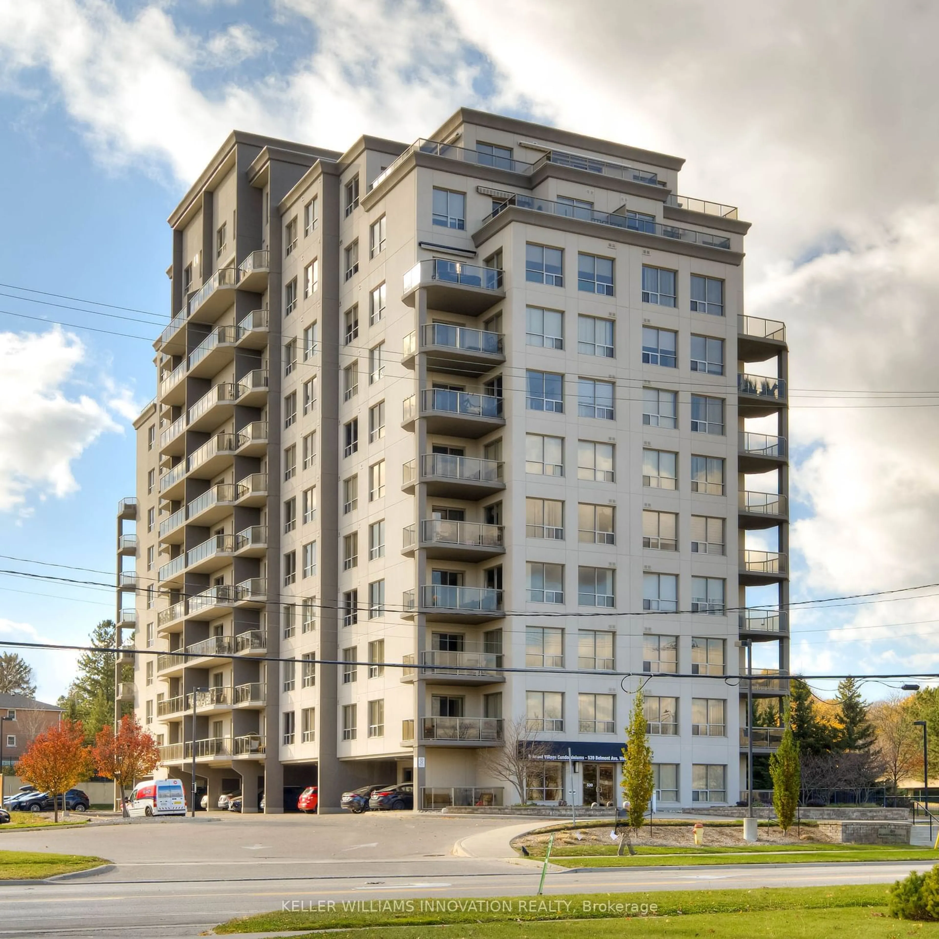 A pic from exterior of the house or condo, the front or back of building for 539 Belmont Ave #310, Kitchener Ontario N2M 0A2