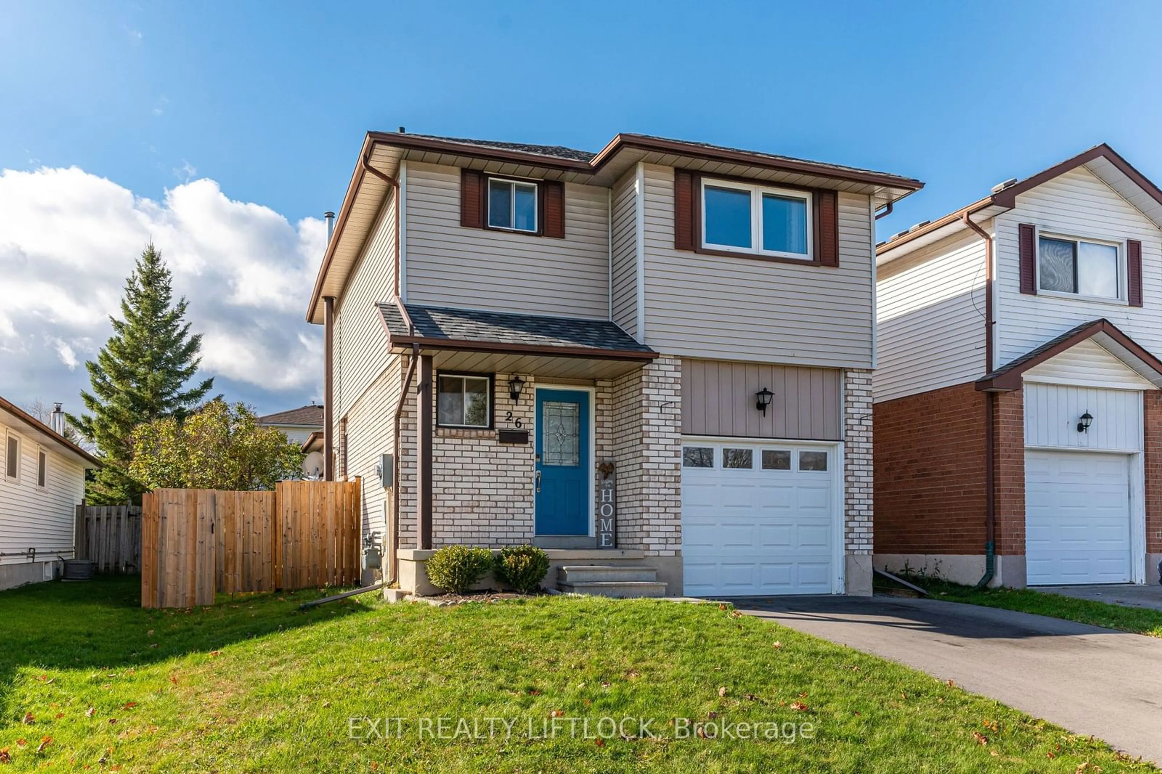 Frontside or backside of a home, the fenced backyard for 26 Century Blvd, Cavan Monaghan Ontario L0A 1G0