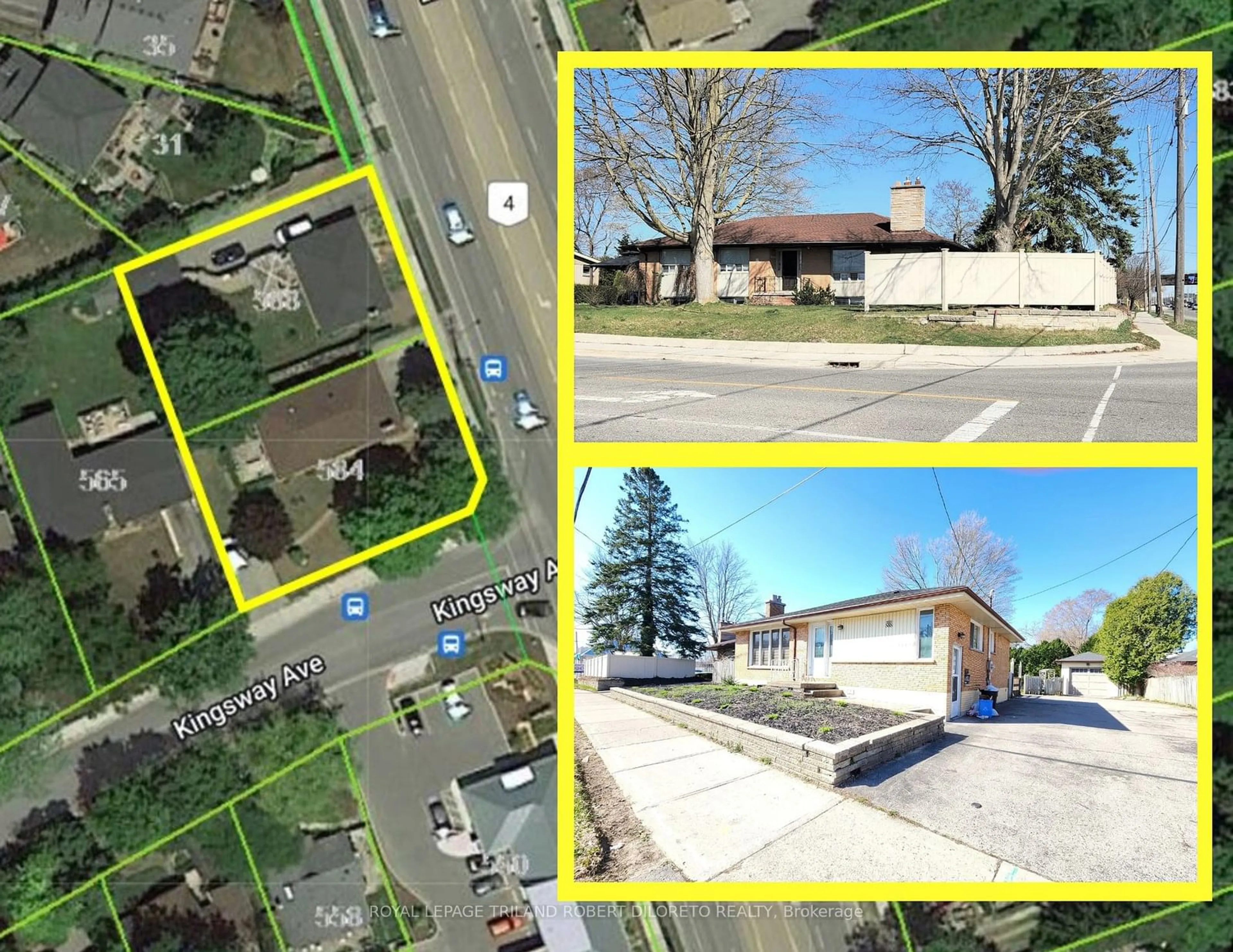 Frontside or backside of a home, the street view for 584-588 Wonderland Rd, London Ontario N6H 3E4